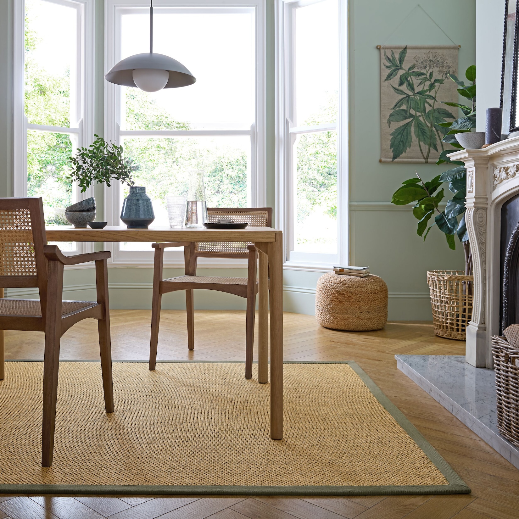Outdoor-Teppich Bordüre Natur-Grün 200 x 290 cm - KEER Kadima Design