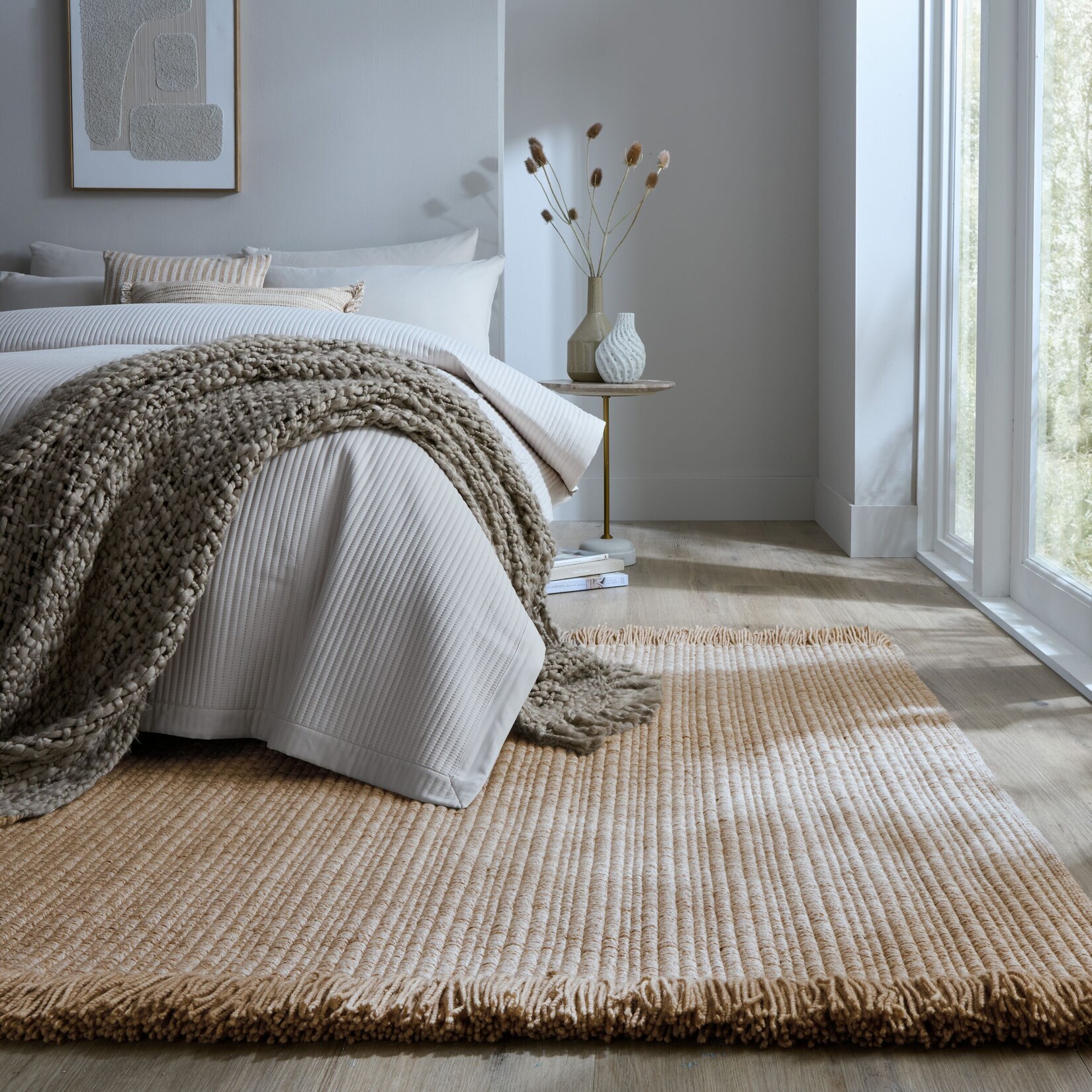 Wollteppich uni Beige 160 x 230 cm - BOYNE Kadima Design
