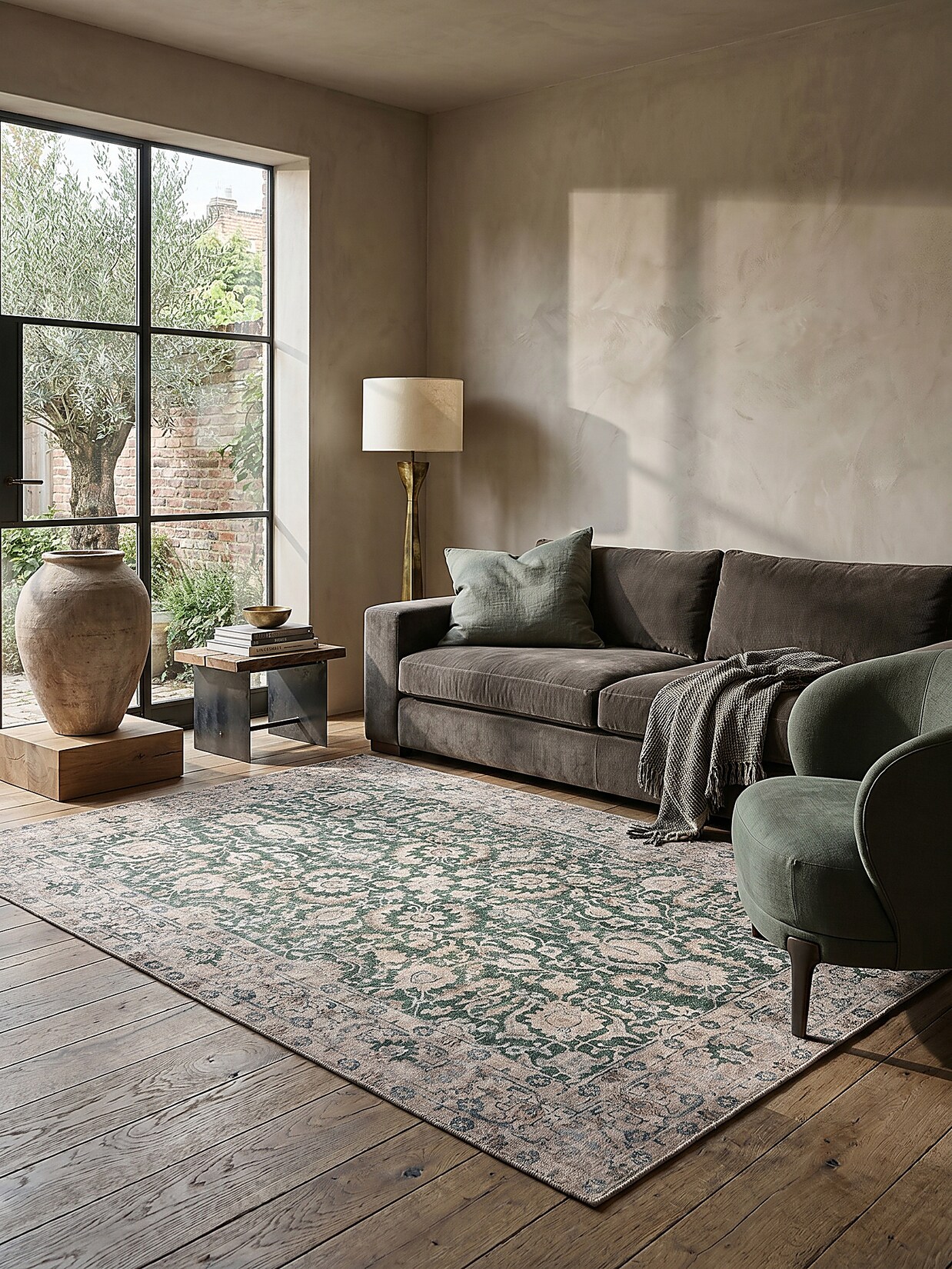Teppich Orient Grün 152 x 230 cm - HURST Kadima Design