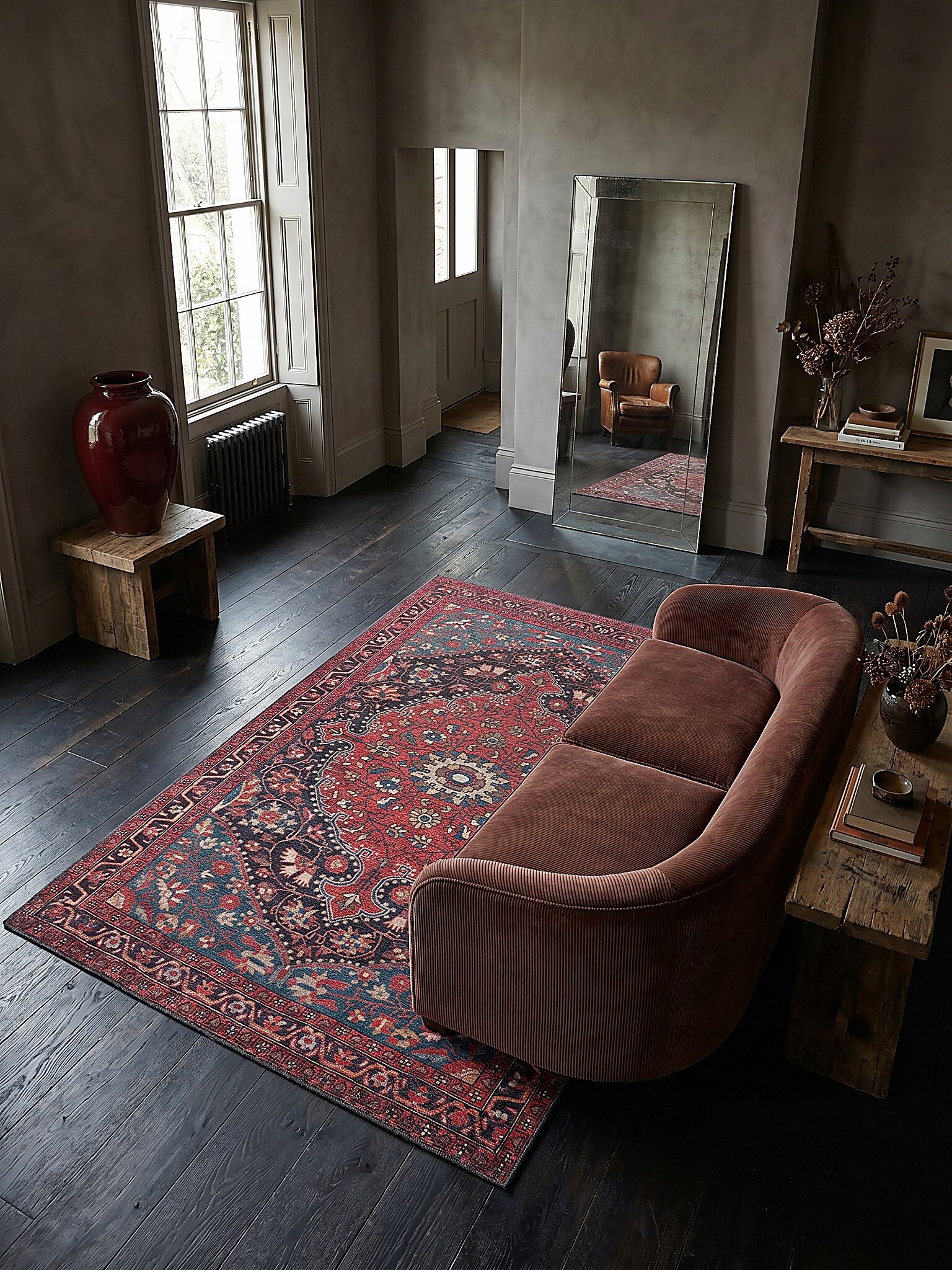 Teppich waschbar Rot 115 x 170 cm - HURST | Kadima Design 
