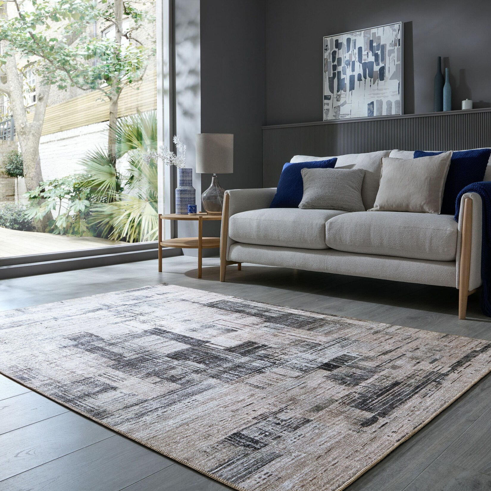 Teppich abstrakt Grau 190 x 290 cm - HURST Kadima Design