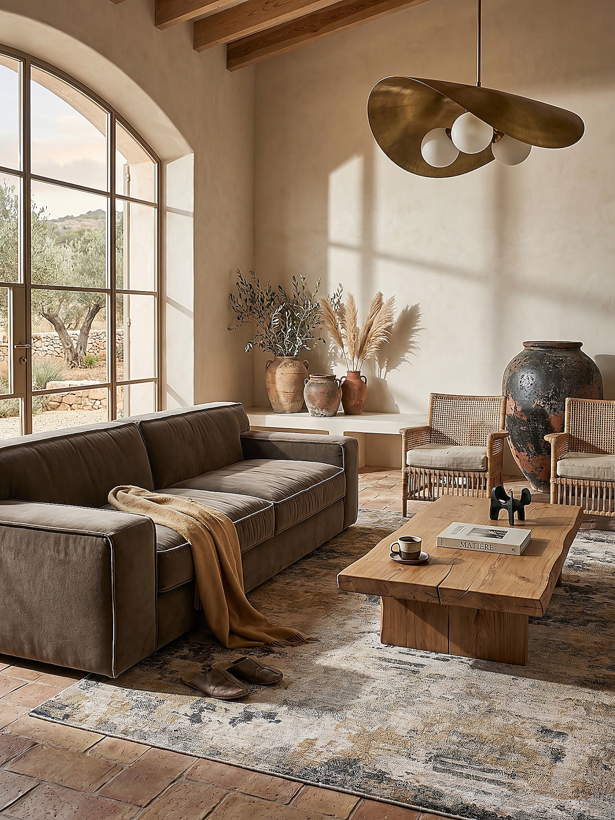 Teppich abstrakt Gelb-Natur 152 x 230 cm - HURST Kadima Design