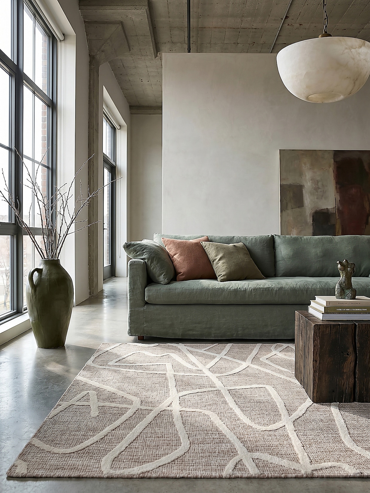 Teppich abstrakt Taupe 120 x 170 cm - ARLEN Kadima Design
