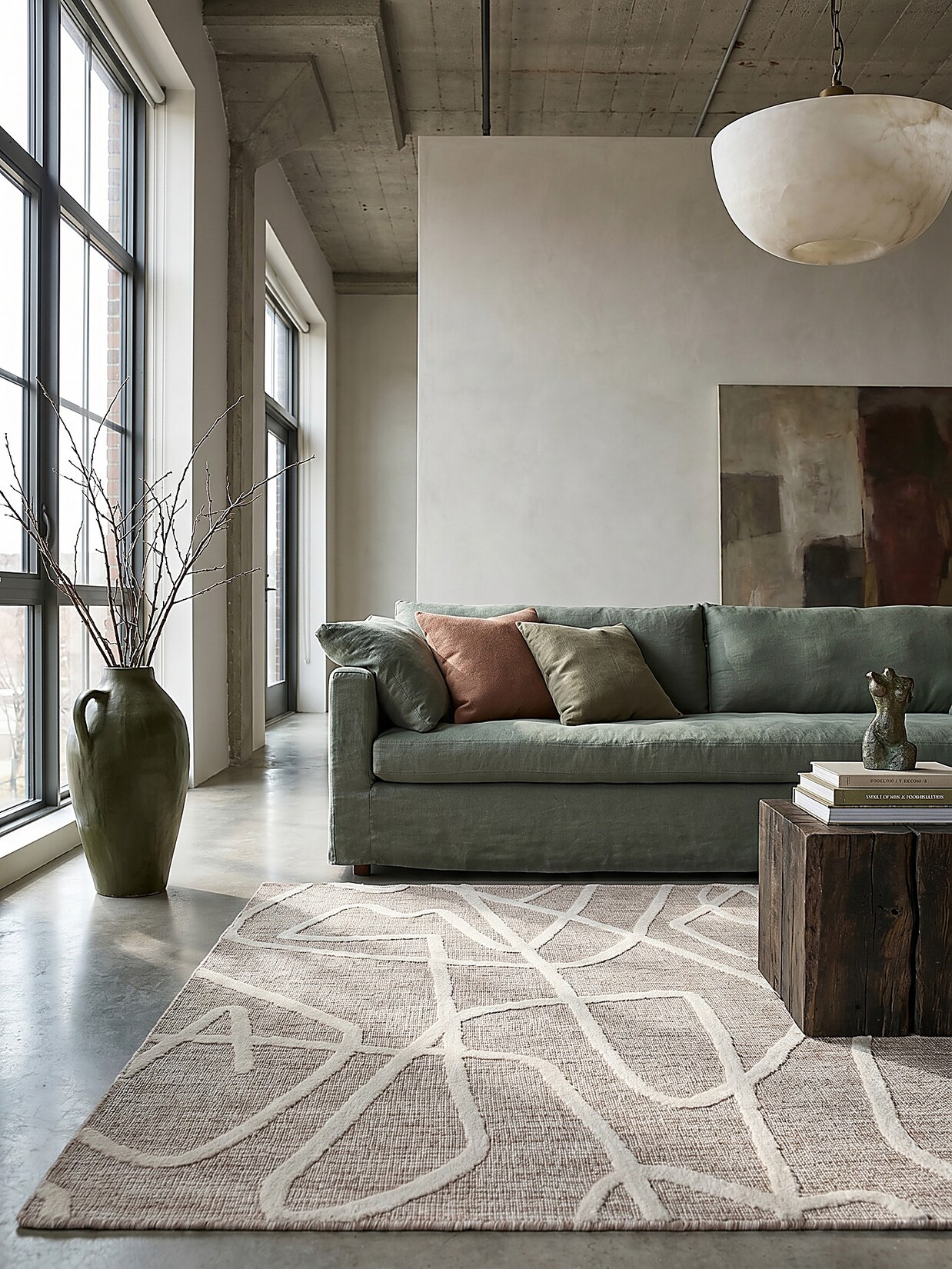 Teppich abstrakt Taupe 200 x 300 cm - ARLEN Kadima Design
