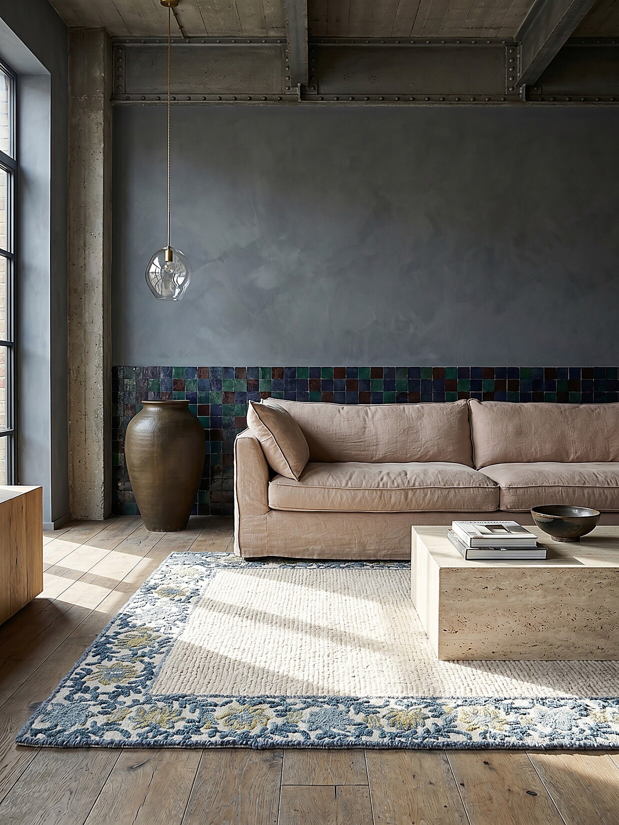 Teppich floral Blau 200 x 290 cm - BROK Kadima Design