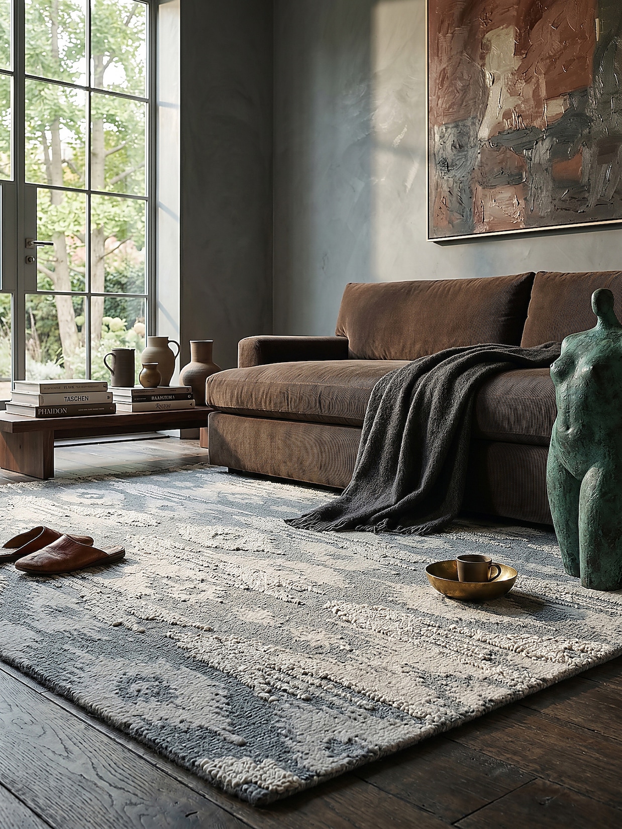 Wollteppich Ethno Blau 160 x 230 cm - SOAR Kadima Design