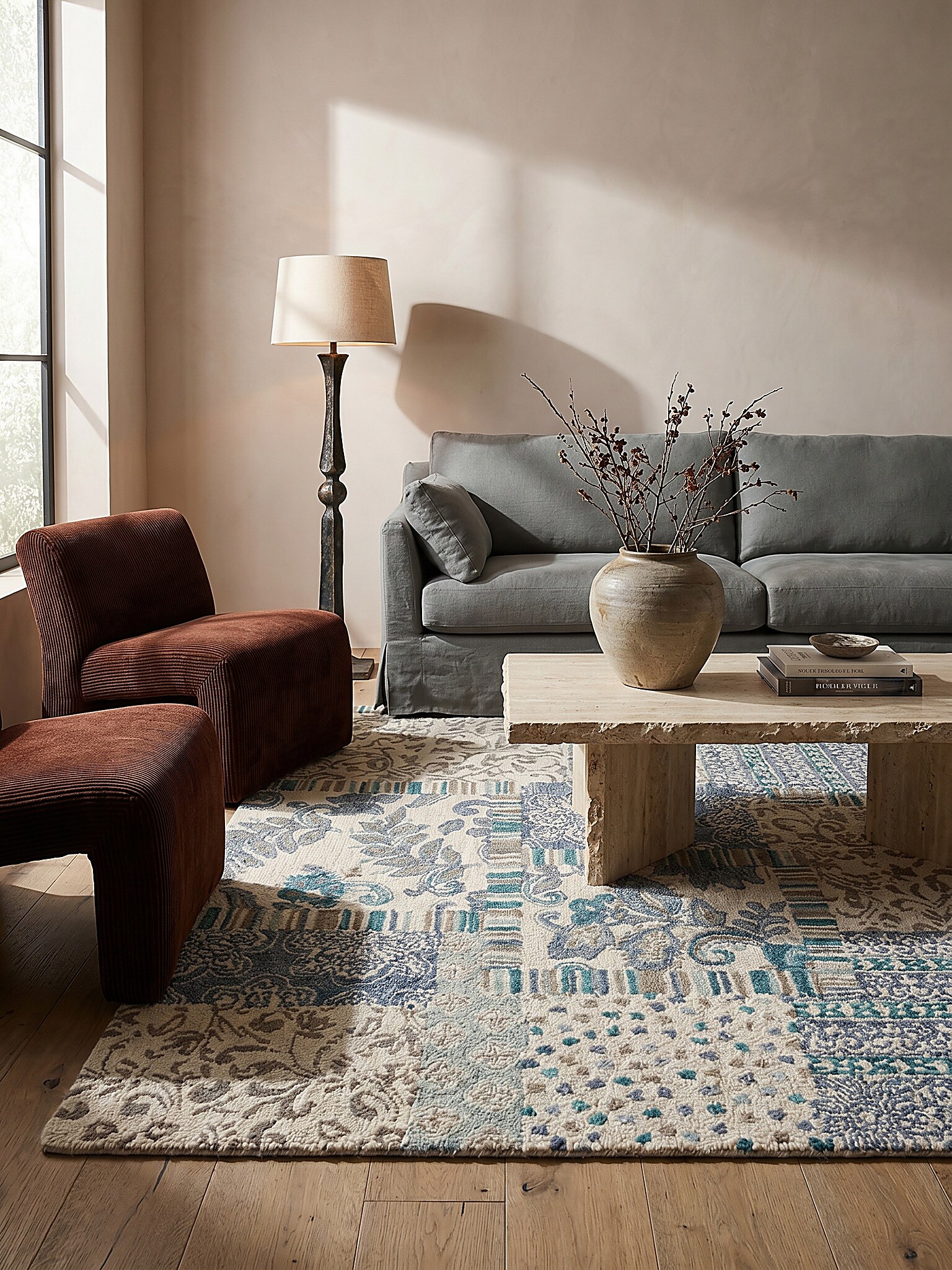 Wollteppich Boho Blau 200 x 290 cm - SOAR | Kadima Design 