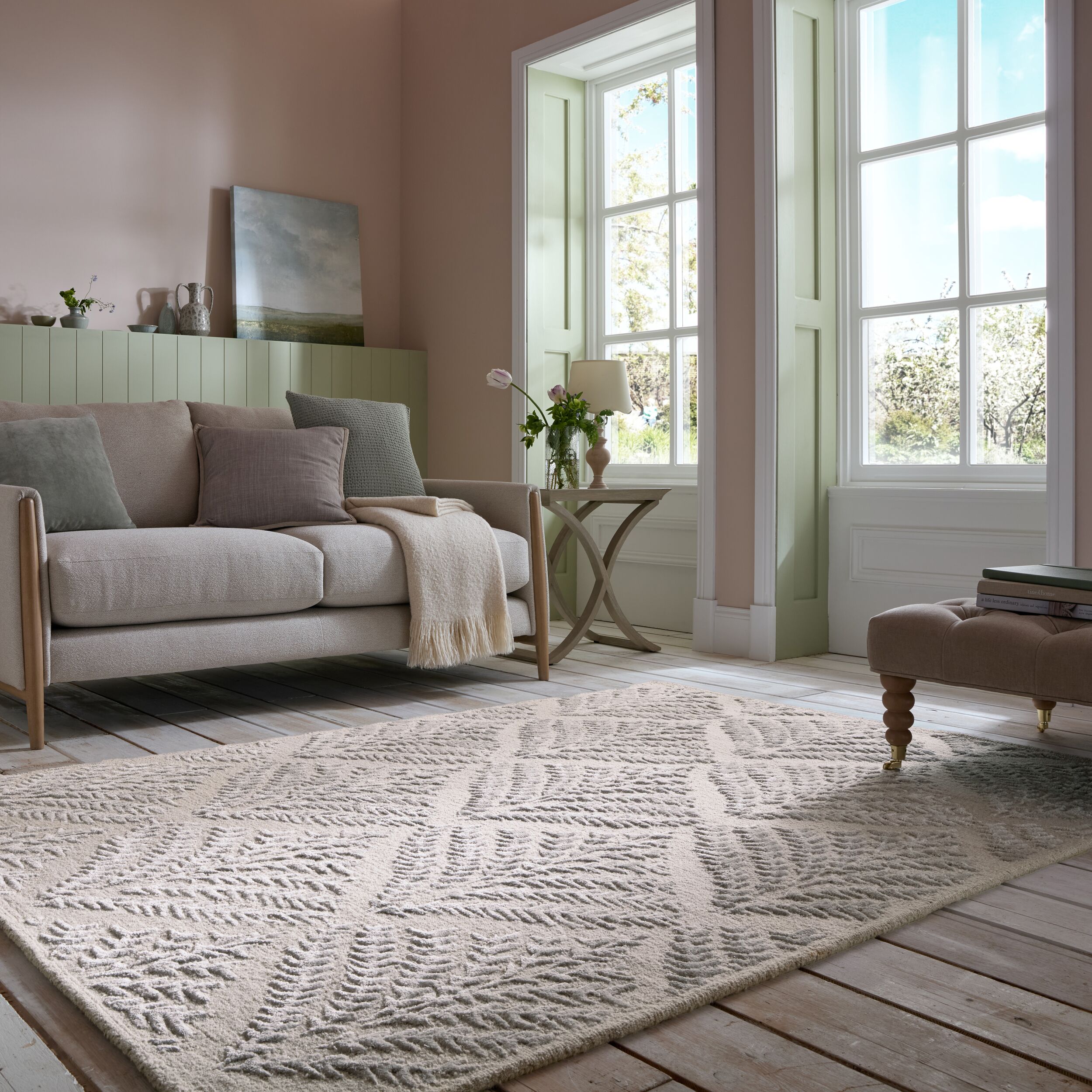 Teppich Wollmischung Hellgrau 200 x 290 cm - GLEN | Kadima Design 