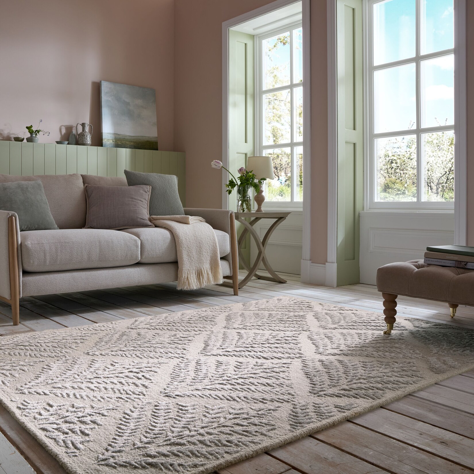 Teppich Wollmischung Hellgrau 200 x 290 cm - GLEN Kadima Design