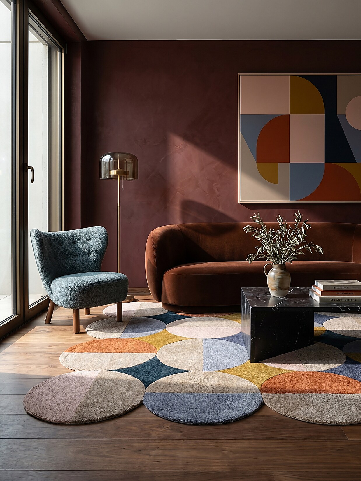 Wollteppich modern Bunt 160 x 230 cm - HALLEIN Kadima Design