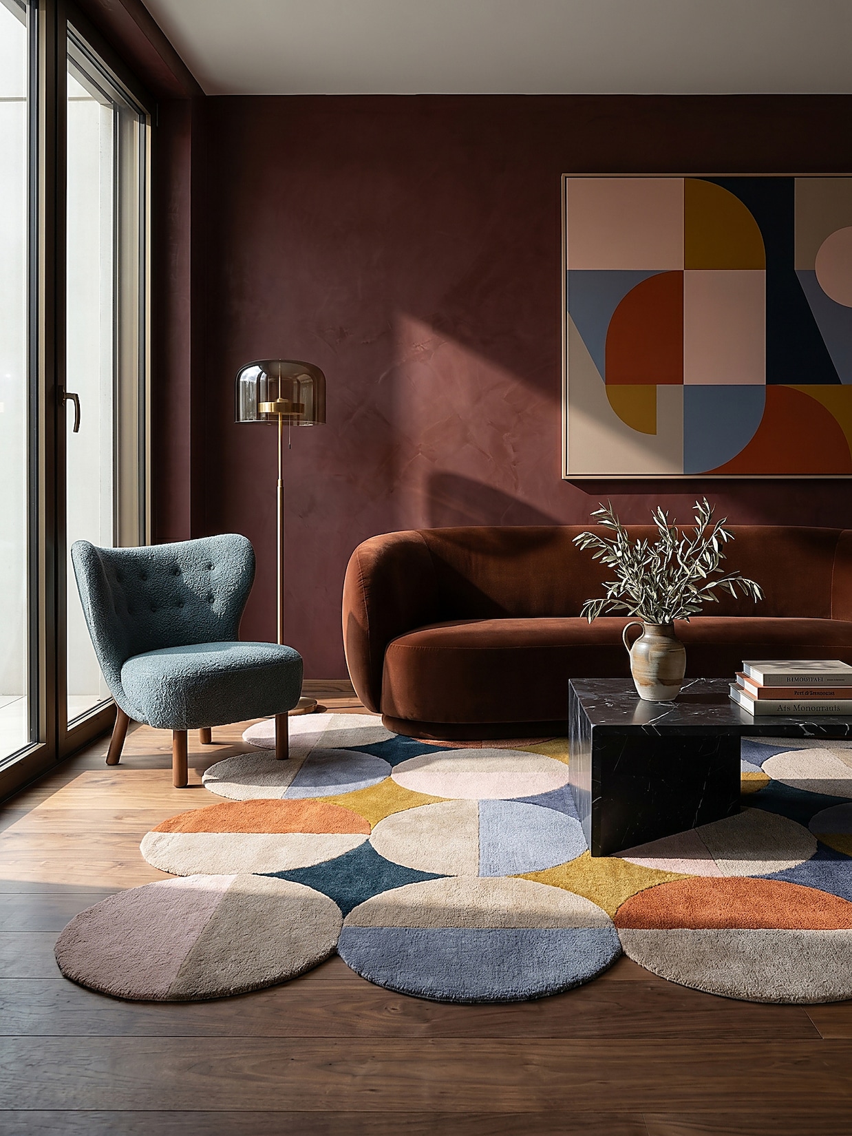 Wollteppich modern Bunt 200 x 290 cm - HALLEIN Kadima Design