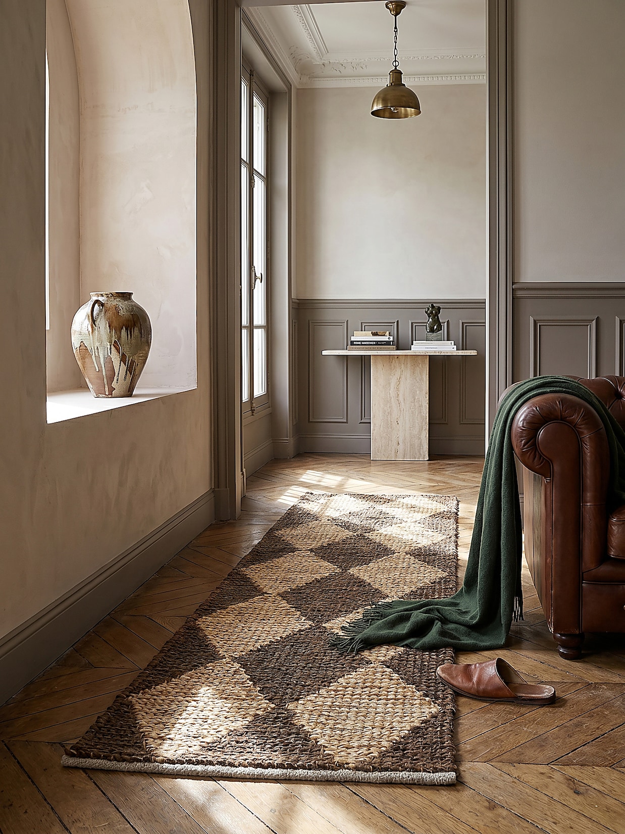 Läufer Rauten Braun 60 x 230 cm - BAIN Kadima Design