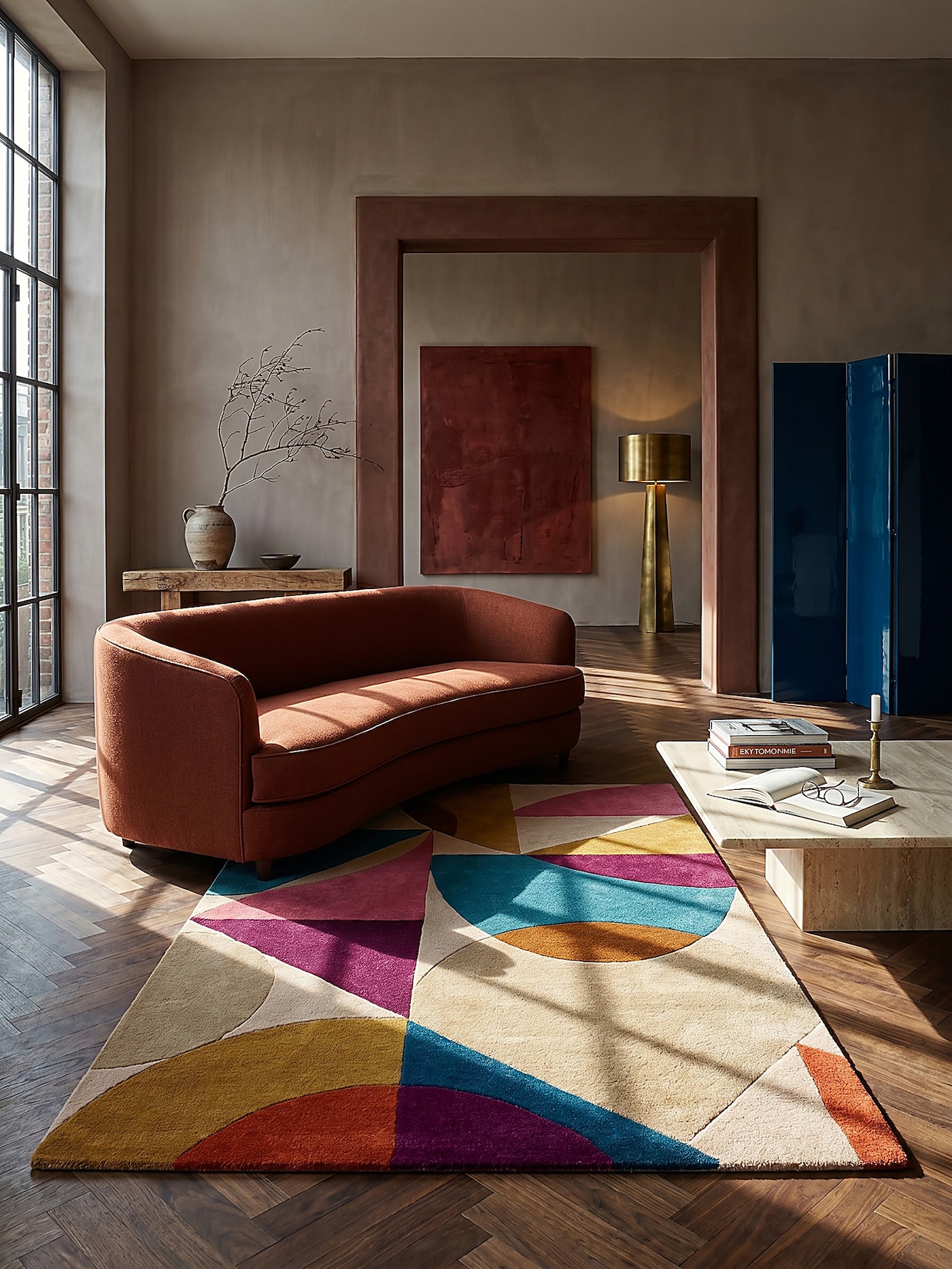 Wollteppich handgetuftet Bunt 160 x 230 cm - AIRE Kadima Design