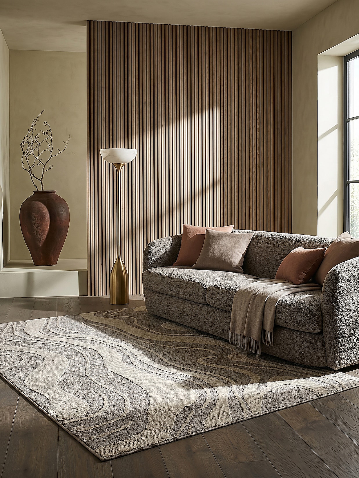 Teppich abstrakt Grau 120 x 165 cm - LEAM Kadima Design