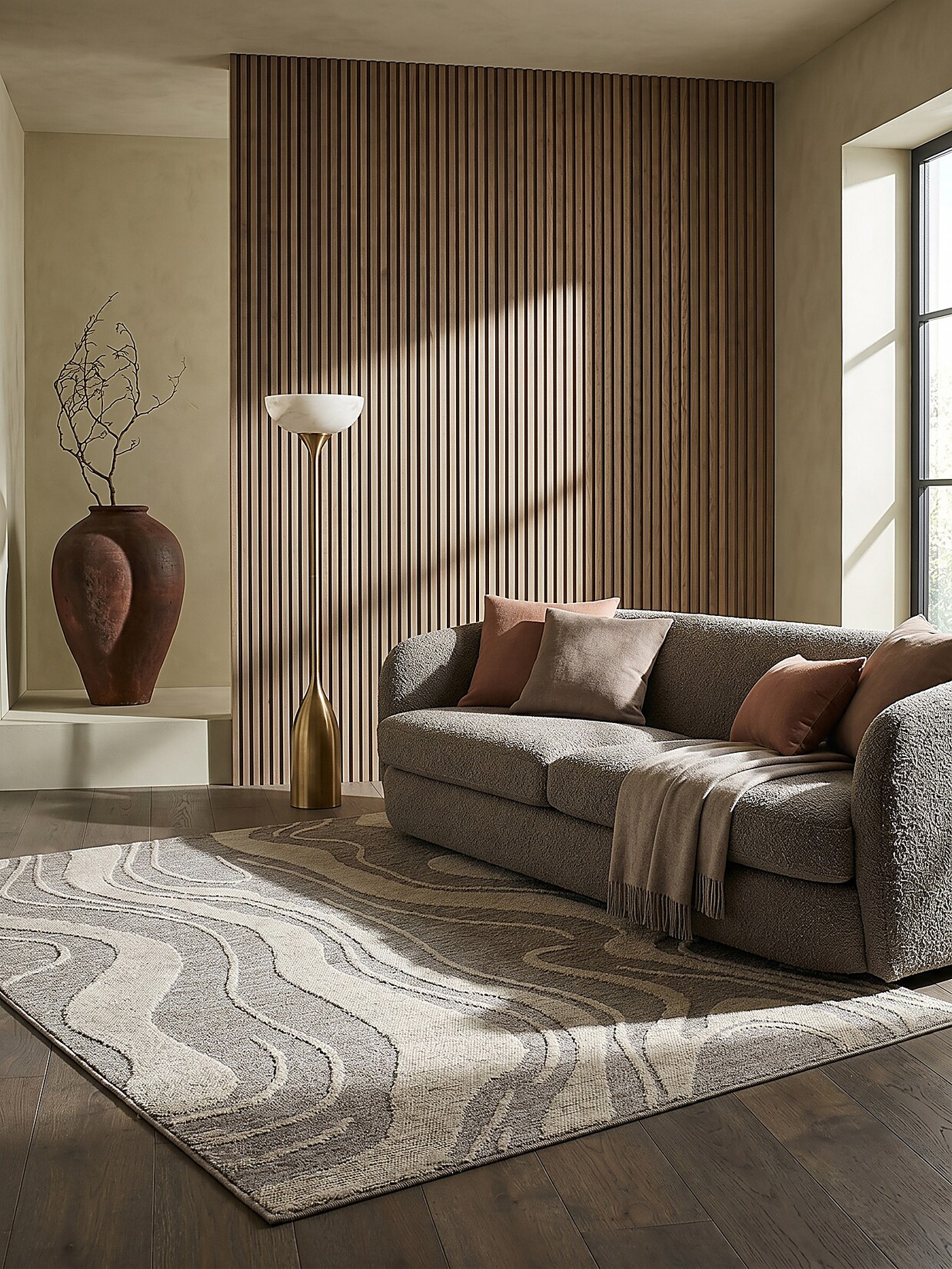 Teppich abstrakt Grau 200 x 310 cm - LEAM Kadima Design