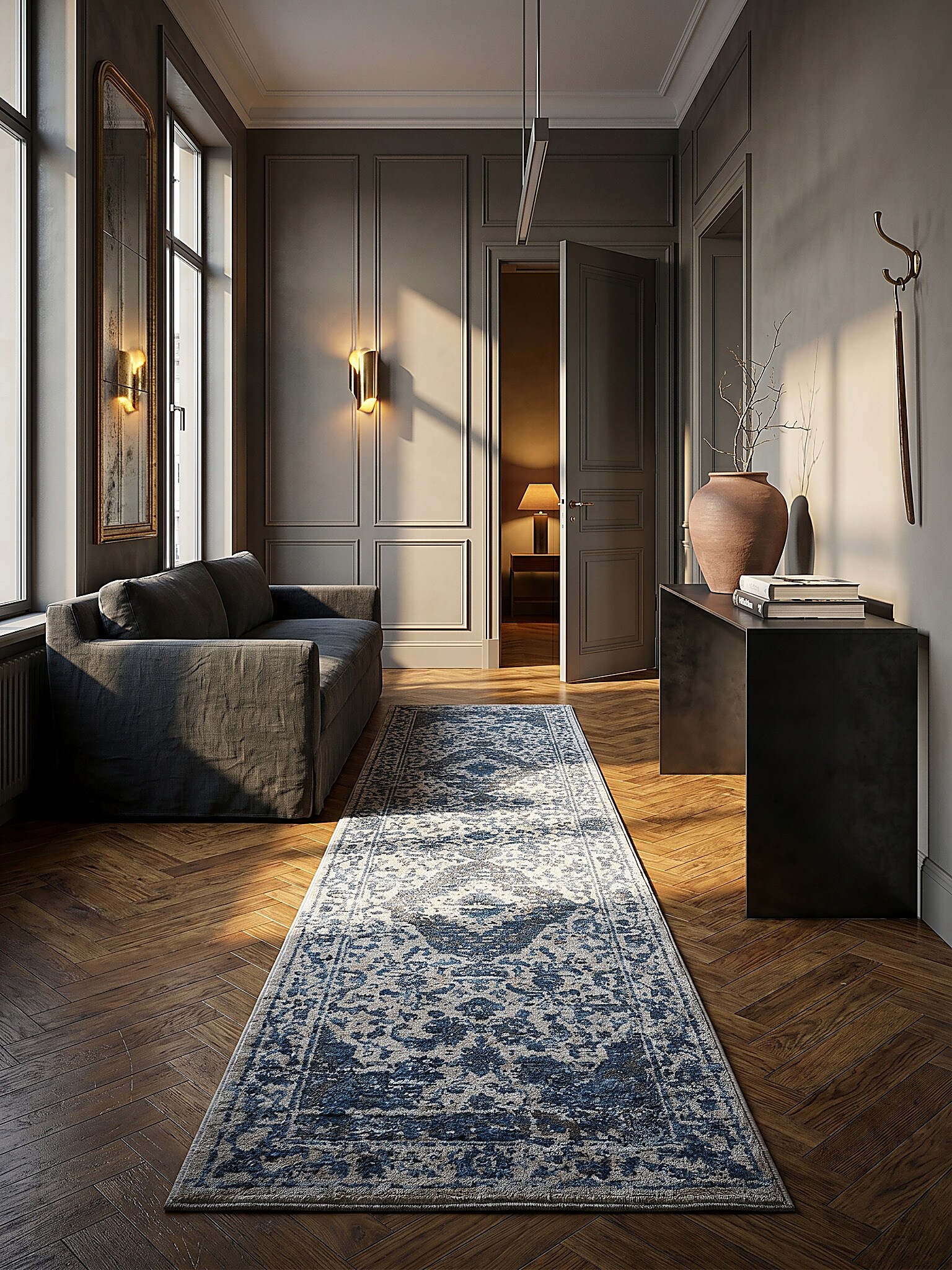 L&auml;ufer Orient Blau 60 x 230 cm - ADUR | Kadima Design 