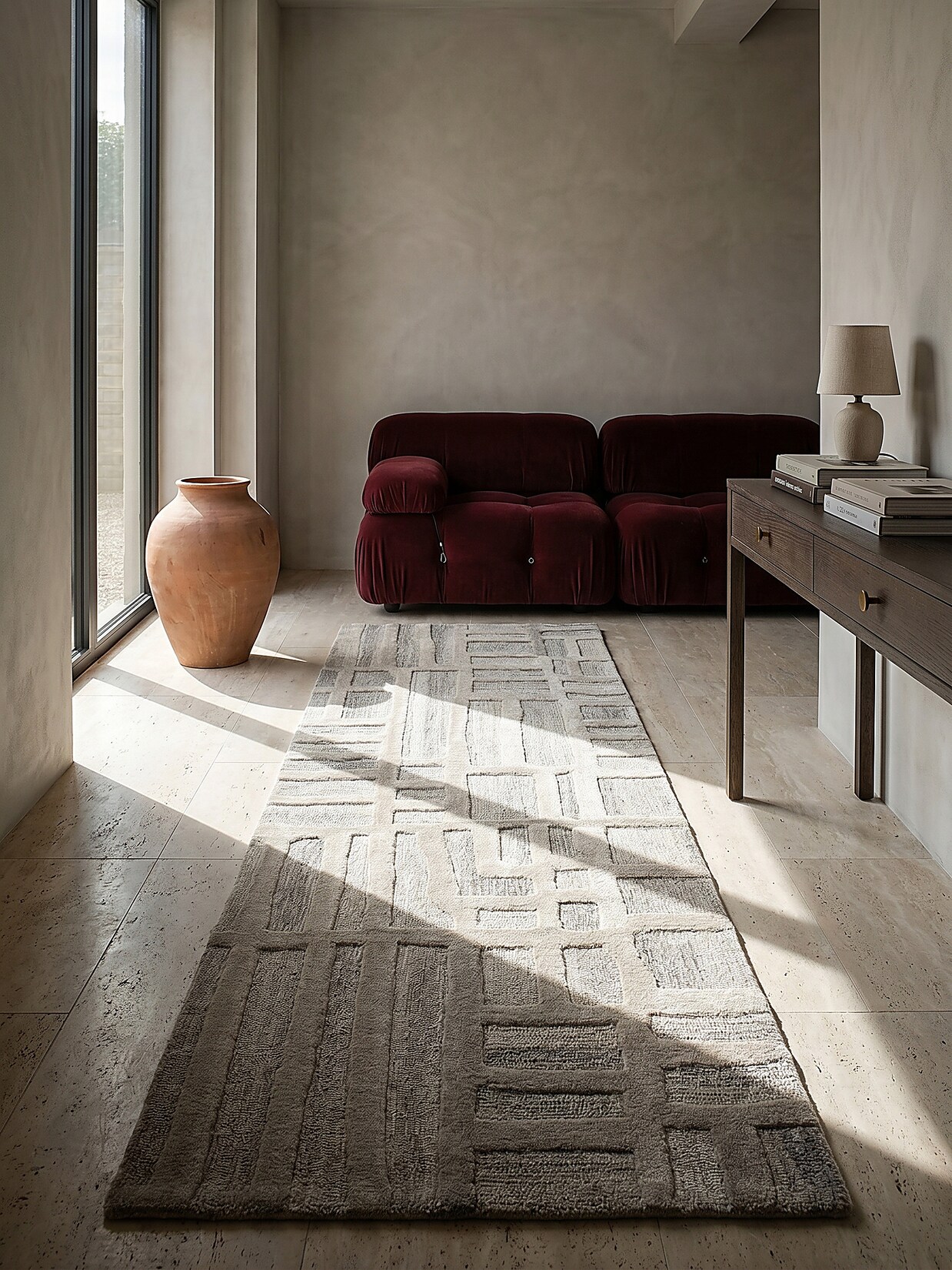 Läufer abstrakt Natur 80 x 300 cm - EDALE Kadima Design