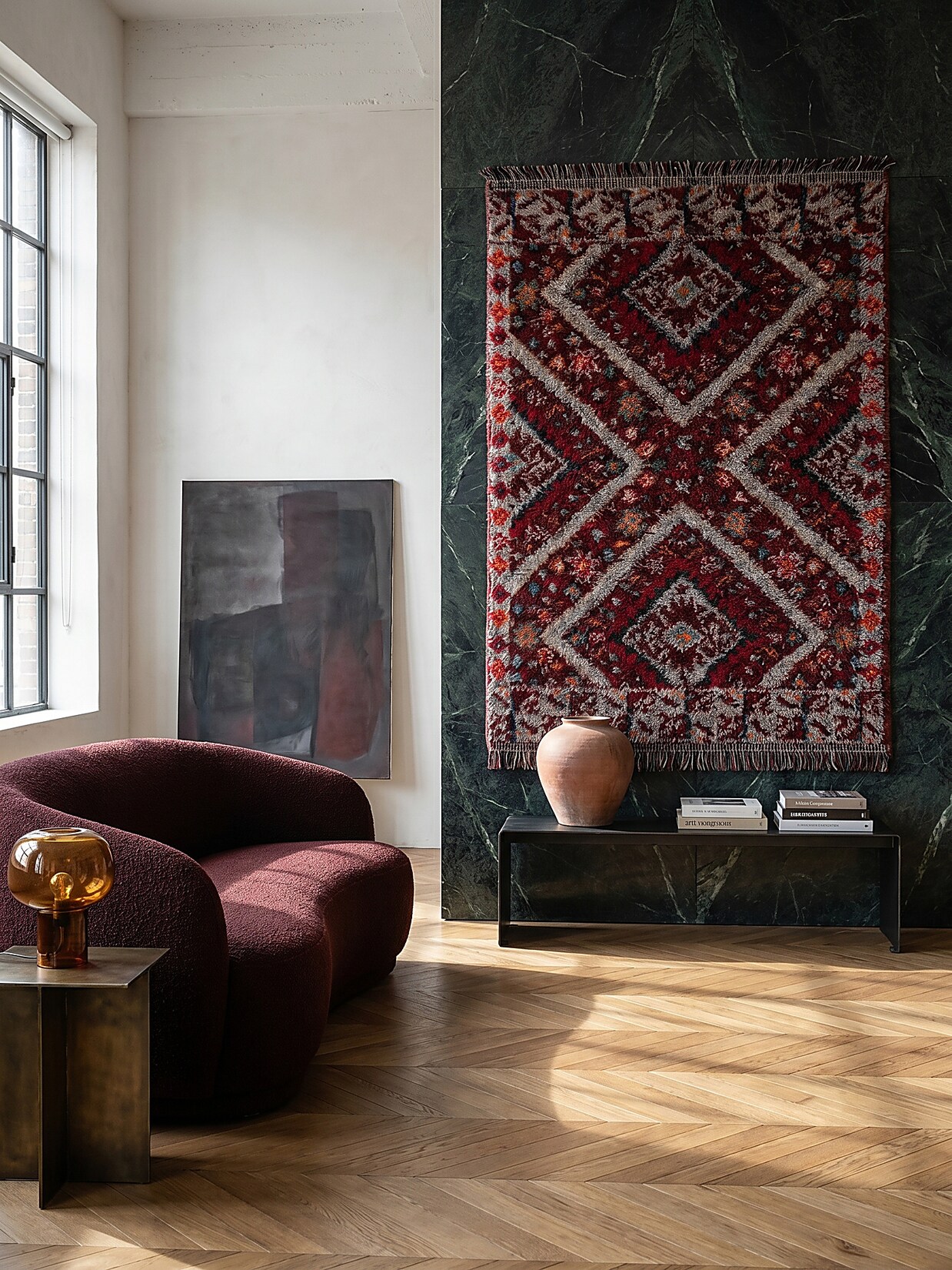 Shaggy-Teppich Boho Rot 200 x 300 cm - TAFRAUT Kadima Design