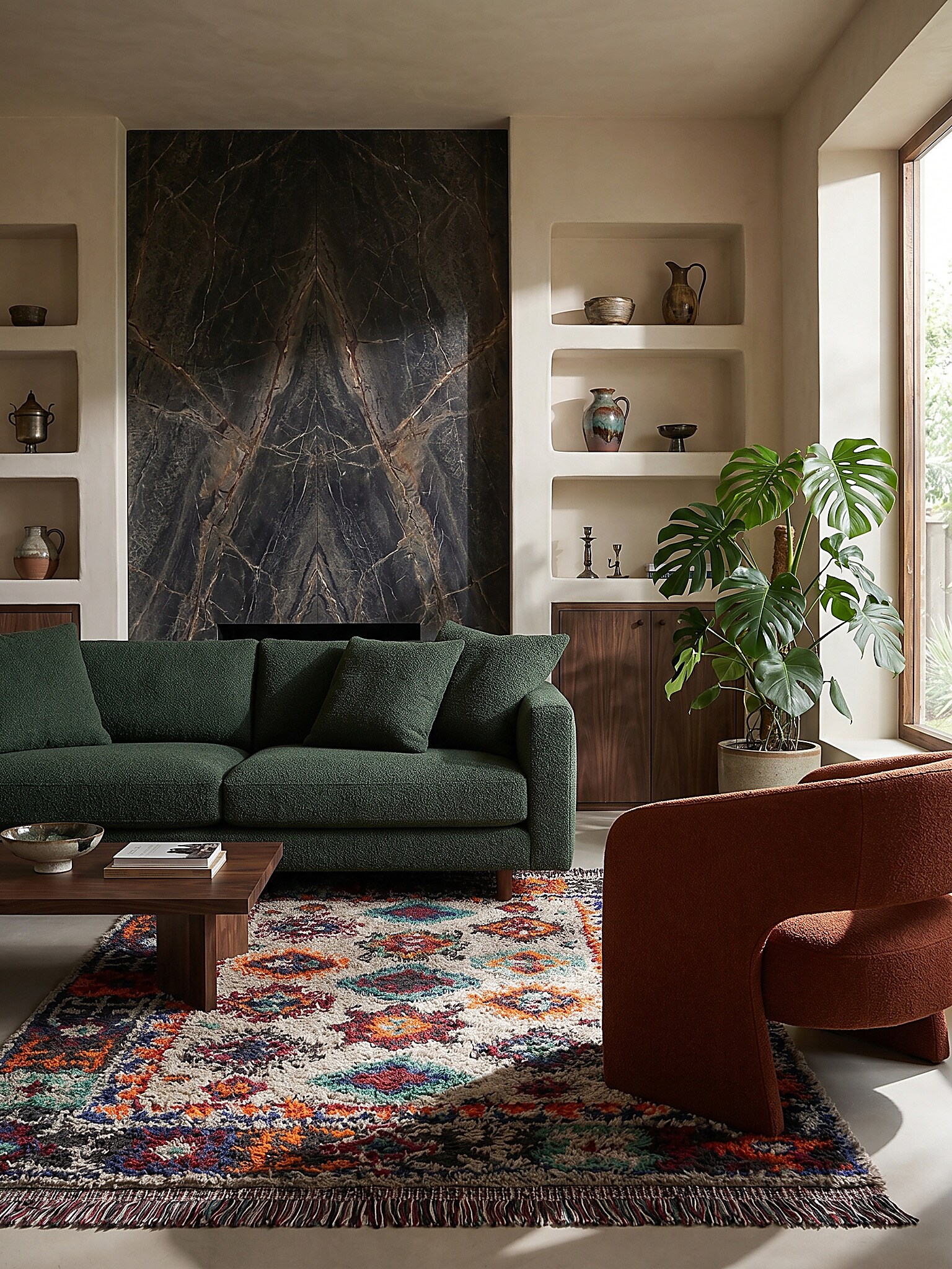 Shaggy-Teppich Erdt&ouml;ne Bunt 160 x 230 cm - TAFRAUT | Kadima Design 