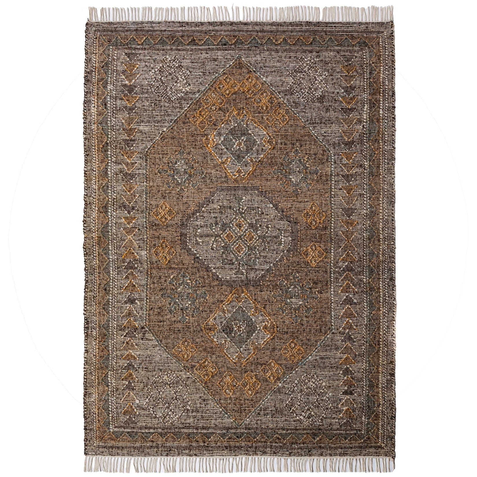 Flachgewebe-Teppich Kelim-Orient Natur 160 x 230 cm - BERMEO Kadima