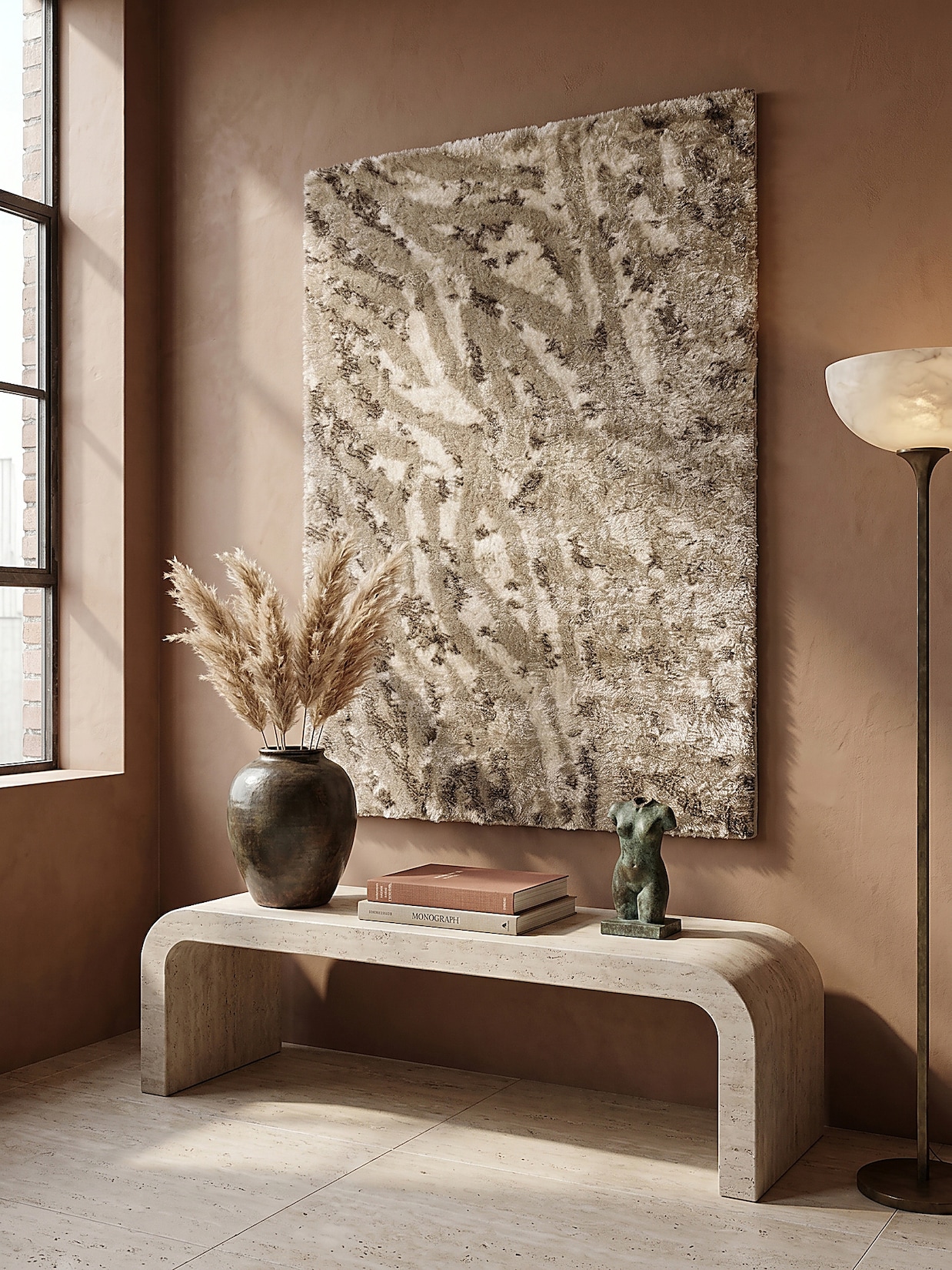 Shaggy-Teppich Tiermotiv Natur 200 x 290 cm - DOVEL Kadima Design