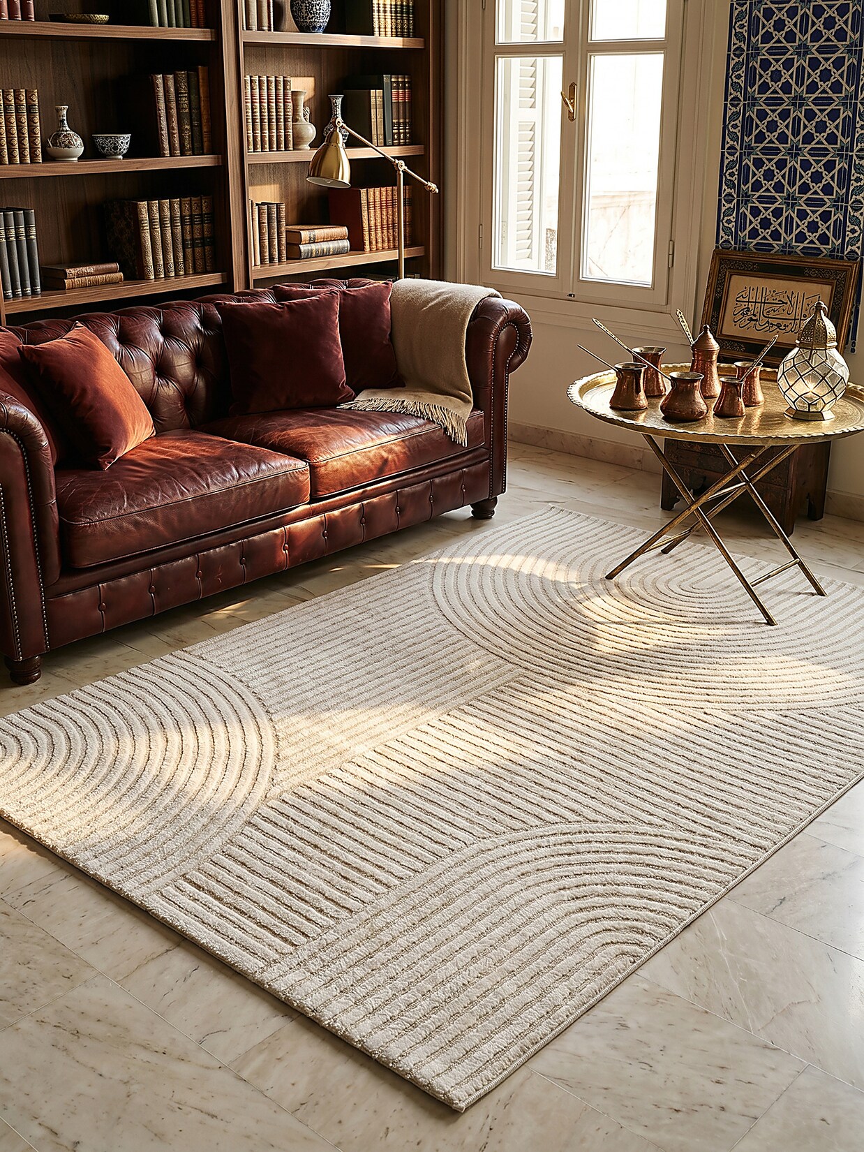 Teppich Pflegeleicht Creme 240x340 cm - CETINA Kadima Design