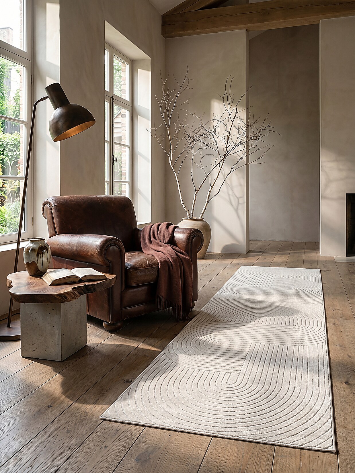 Outdoor-Läufer Wetterfest Creme 80x150 cm - MEZEN Kadima Design