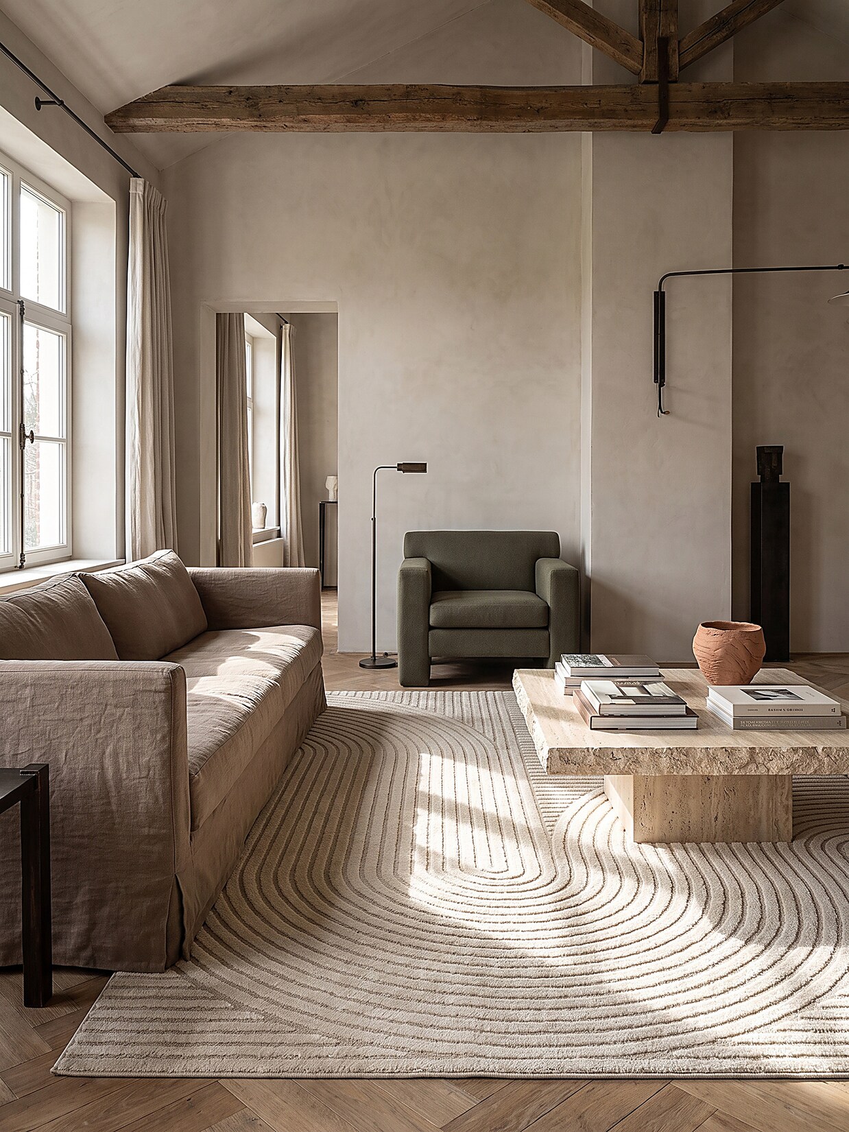 Teppich Pflegeleicht Beige 160x230 cm - CETINA Kadima Design
