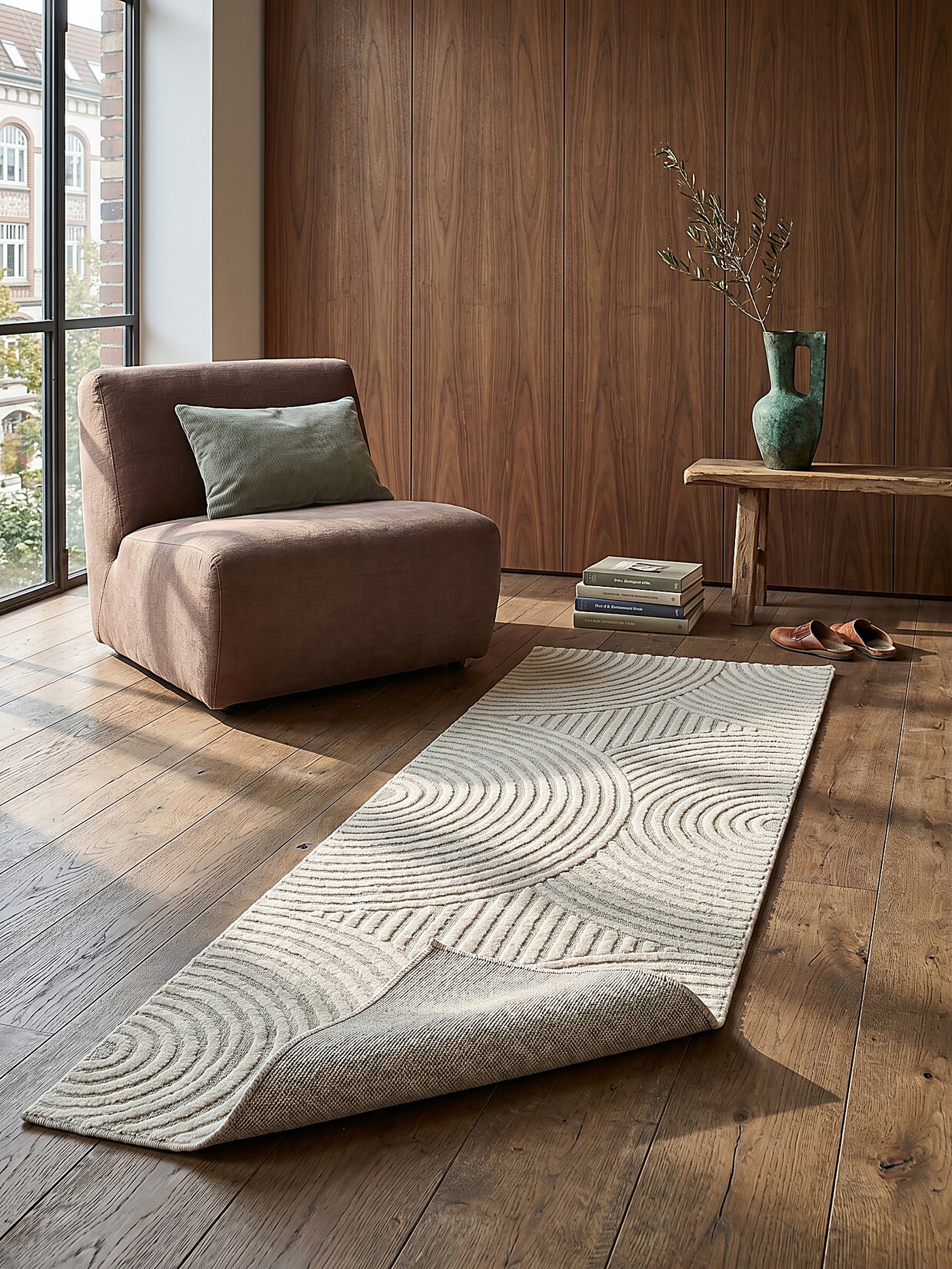 Outdoor-Läufer Wetterfest Creme 80x150 cm - MEZEN Kadima Design