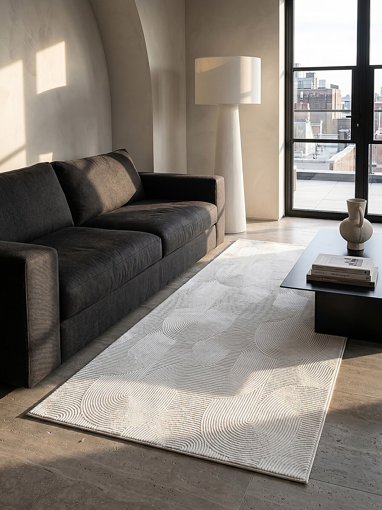 Läufer Antirutsch Weiß 80x300 cm - DALAR Kadima Design