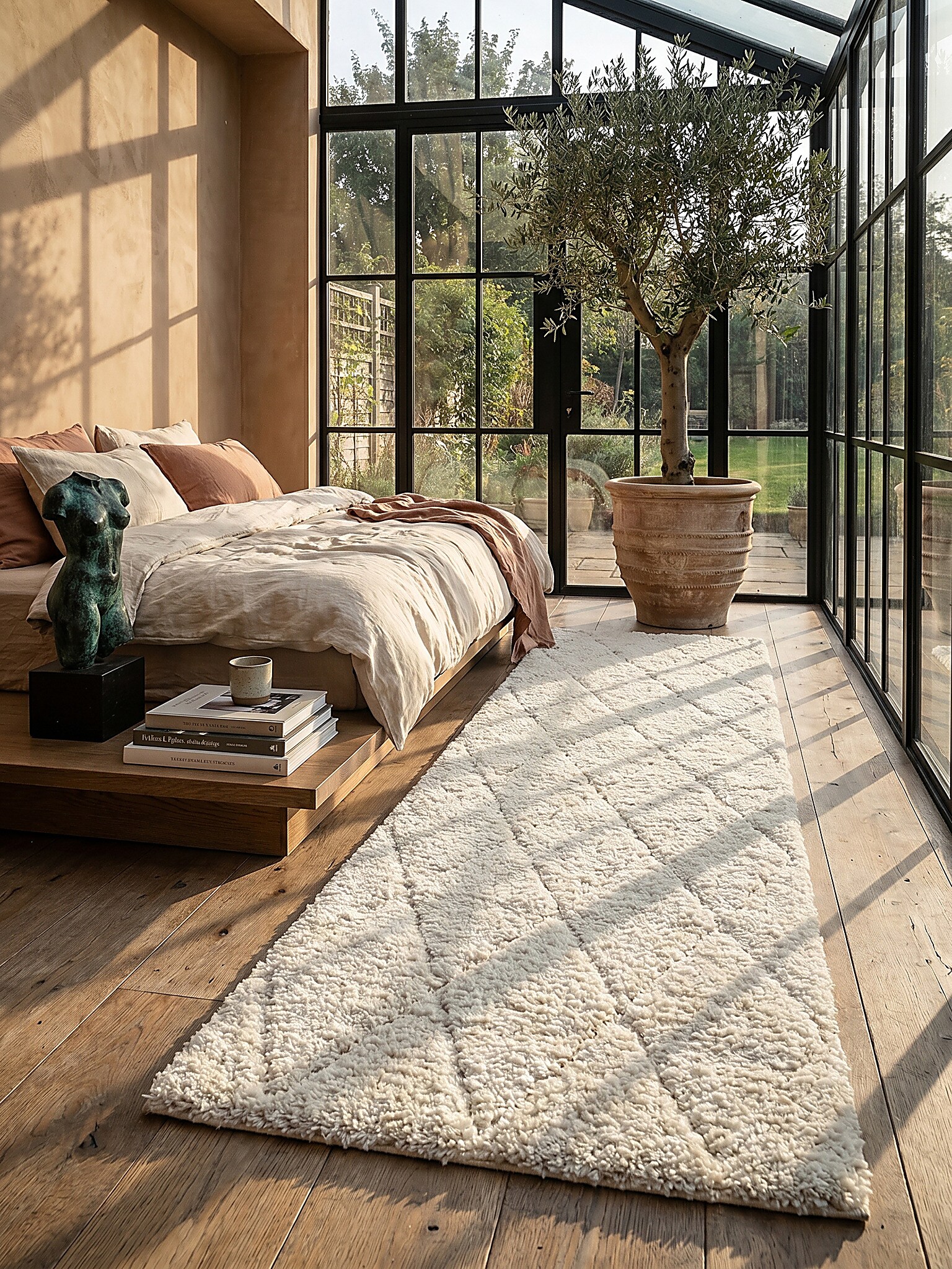Shaggy-Teppich Pflegeleicht Creme 80x150 cm - ATRIO | Kadima Design 