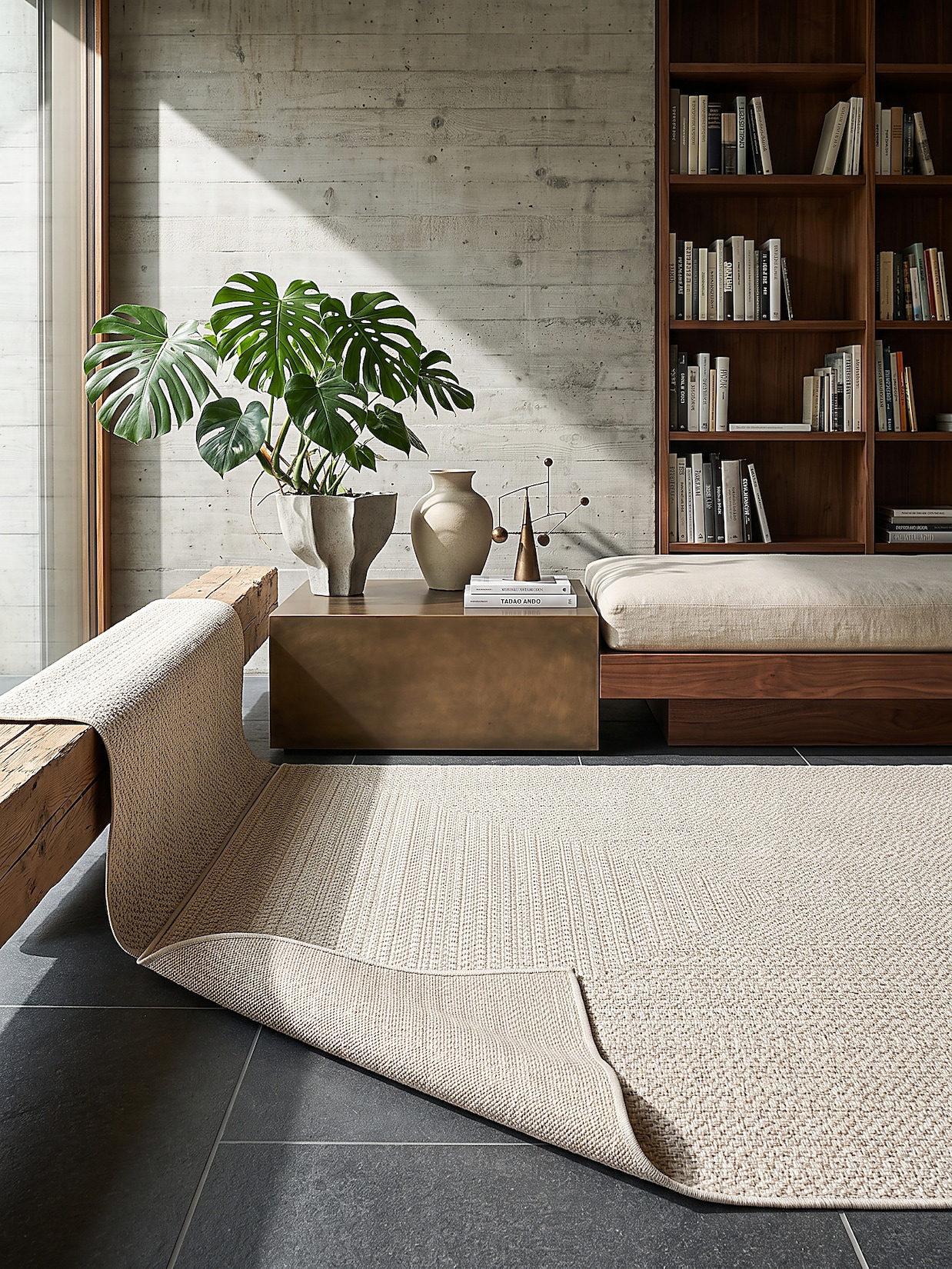 Flachgewebe-Teppich Pflegeleicht Creme 160x230 cm - CORDEV Kadima