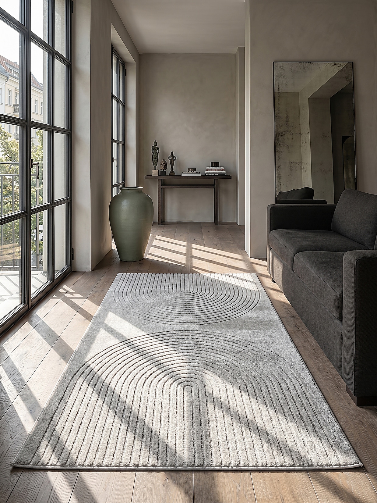 Läufer Pflegeleicht Grau 80x150 cm - MUOTA Kadima Design