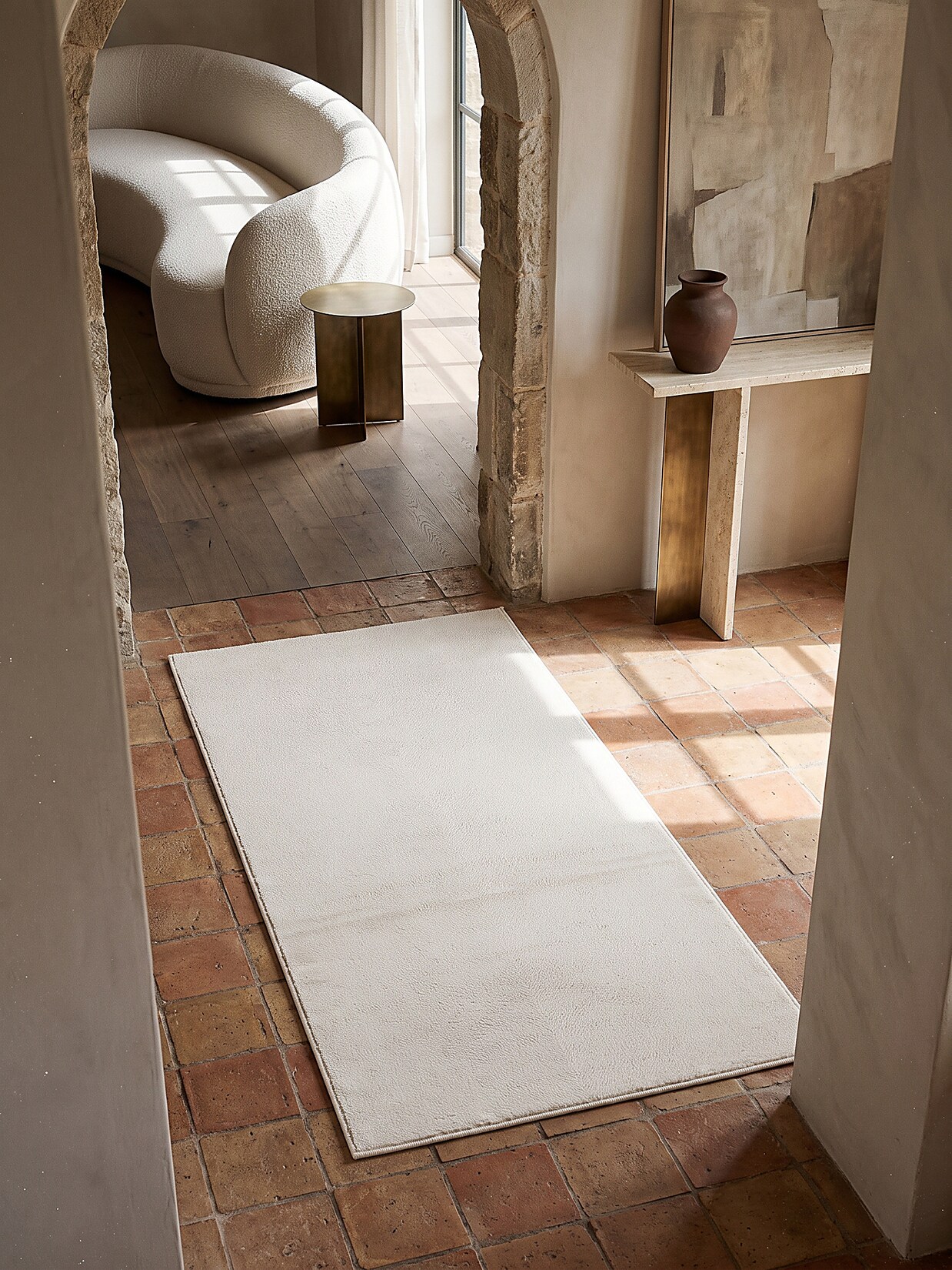 Läufer Antirutsch Creme 60x110 cm - ALDAN Kadima Design