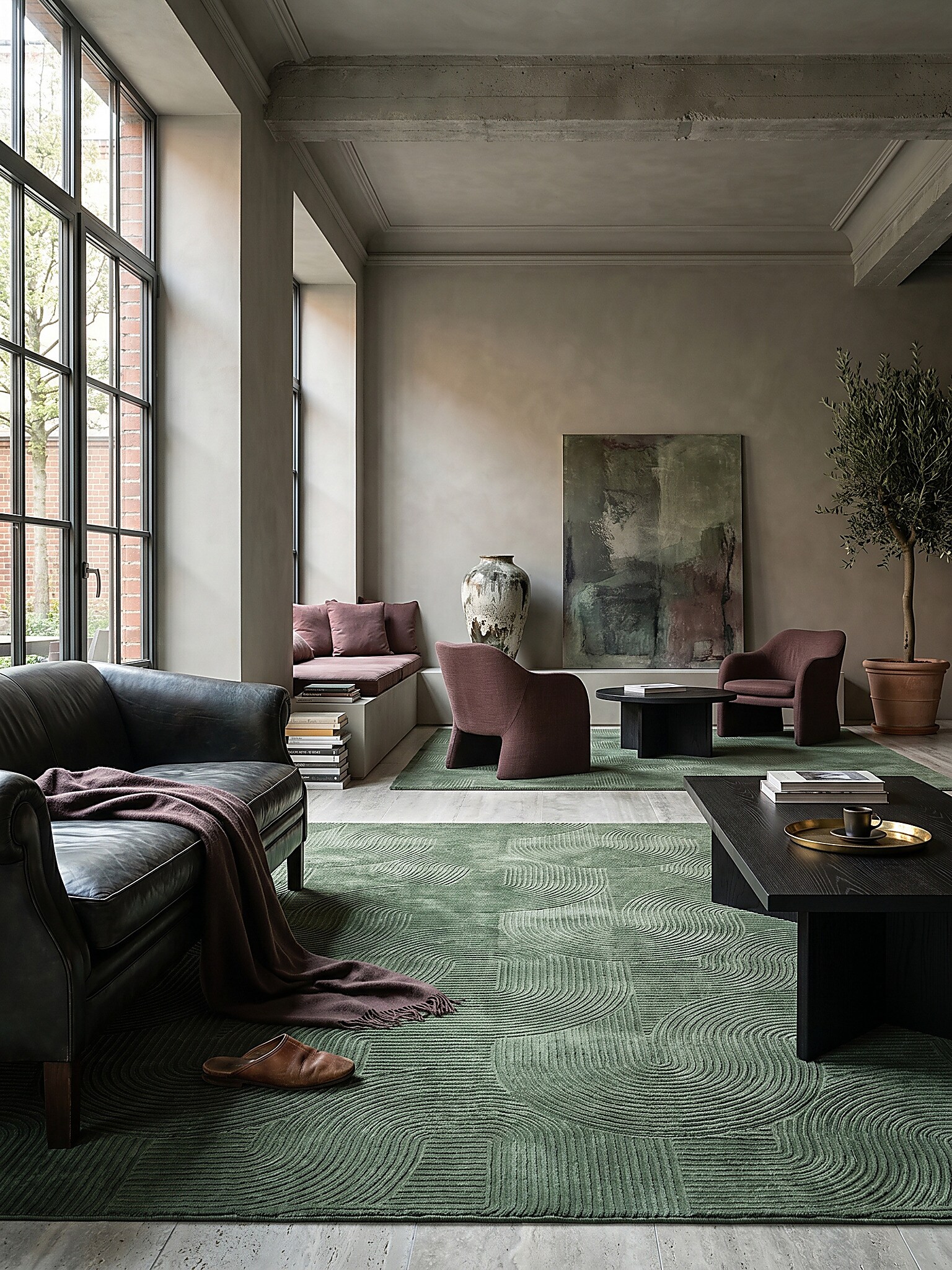 Teppich Antirutsch Waldgr&uuml;n 200x280 cm - DALAR | Kadima Design 