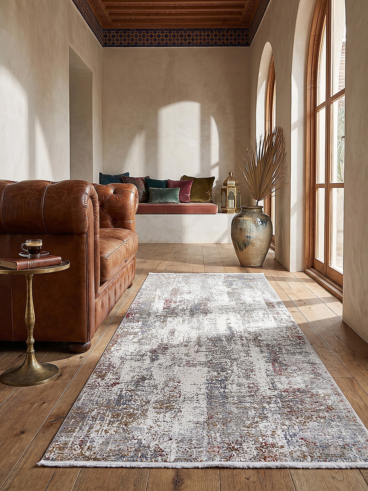 Läufer pflegeleicht Mehrfarbig 80x300 cm - VARA Kadima Design