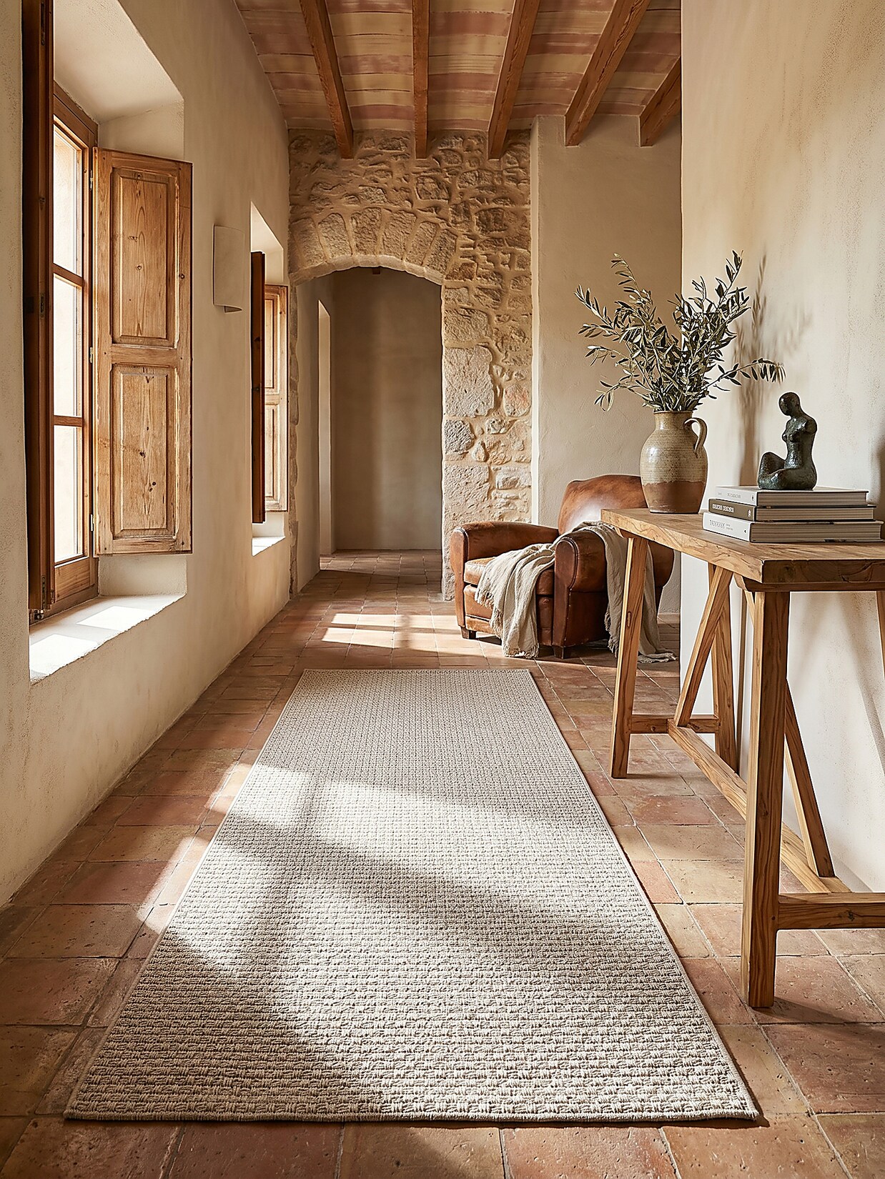 Läufer Pflegeleicht Beige 80x150 cm - BROYE Kadima Design