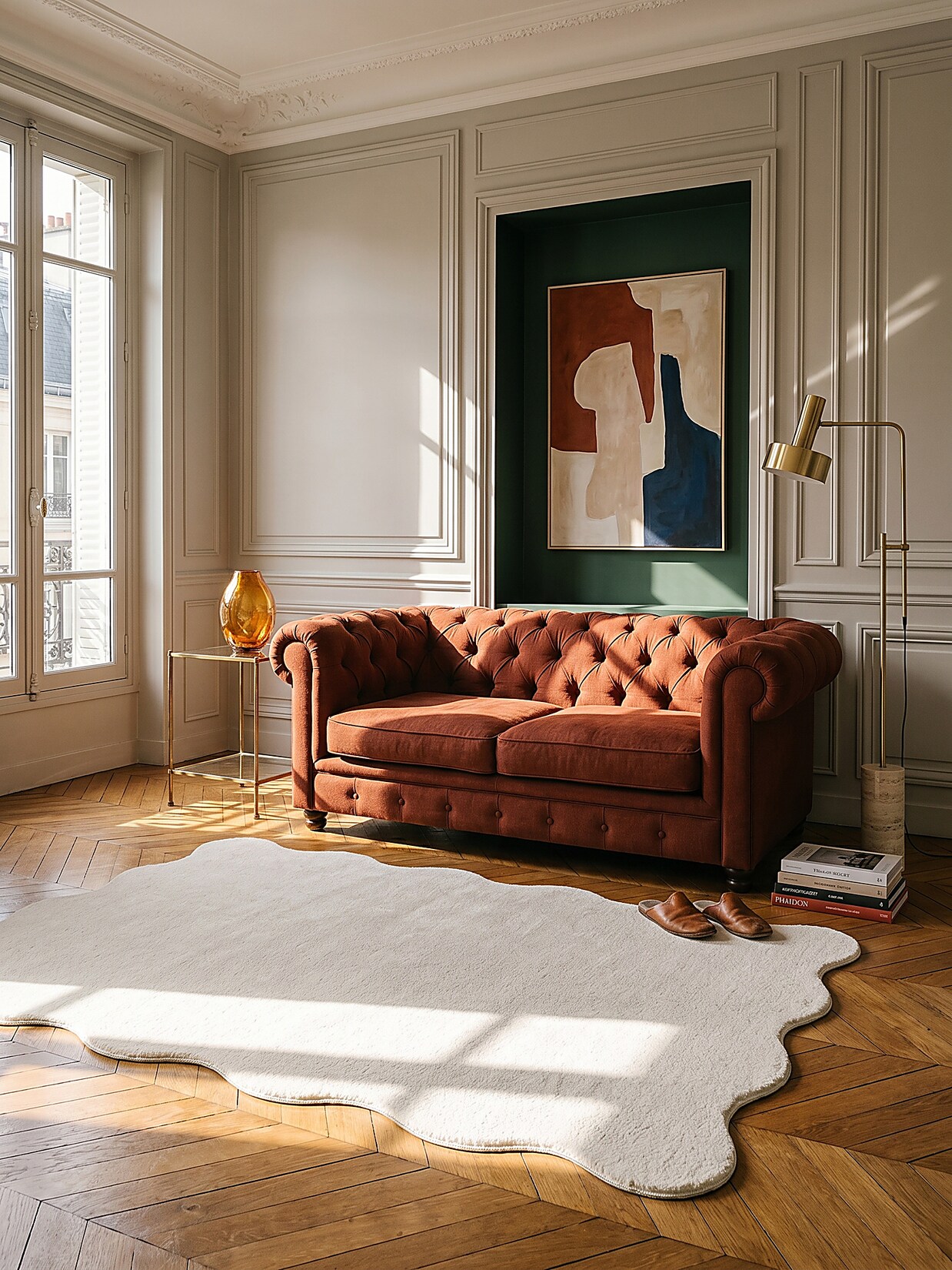 Teppich Antirutsch Beige 140x200 cm - TIRSO Kadima Design