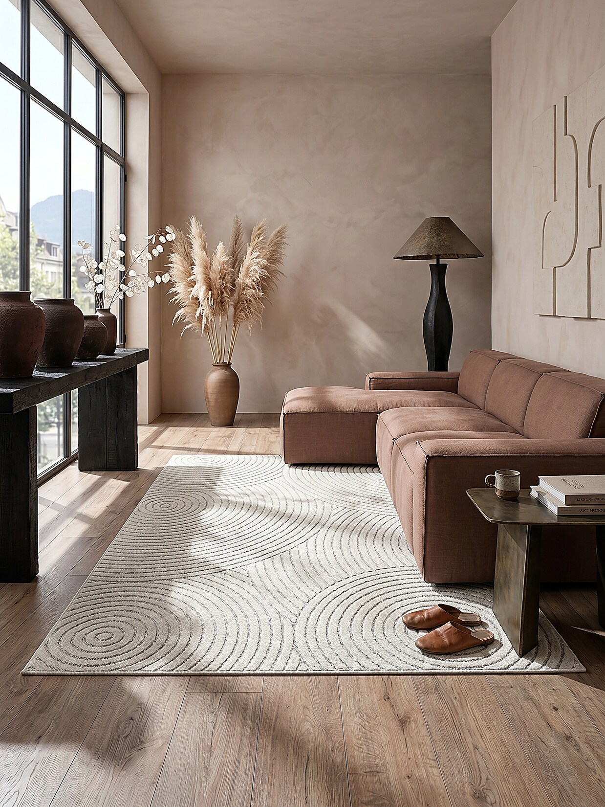 Outdoor-Teppich Wetterfest Creme 120x160 cm - MEZEN Kadima Design