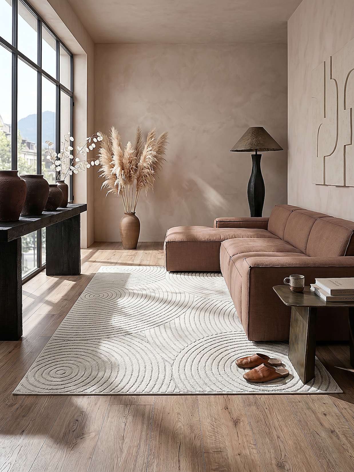 Outdoor-Teppich Wetterfest Creme 160x220 cm - MEZEN Kadima Design