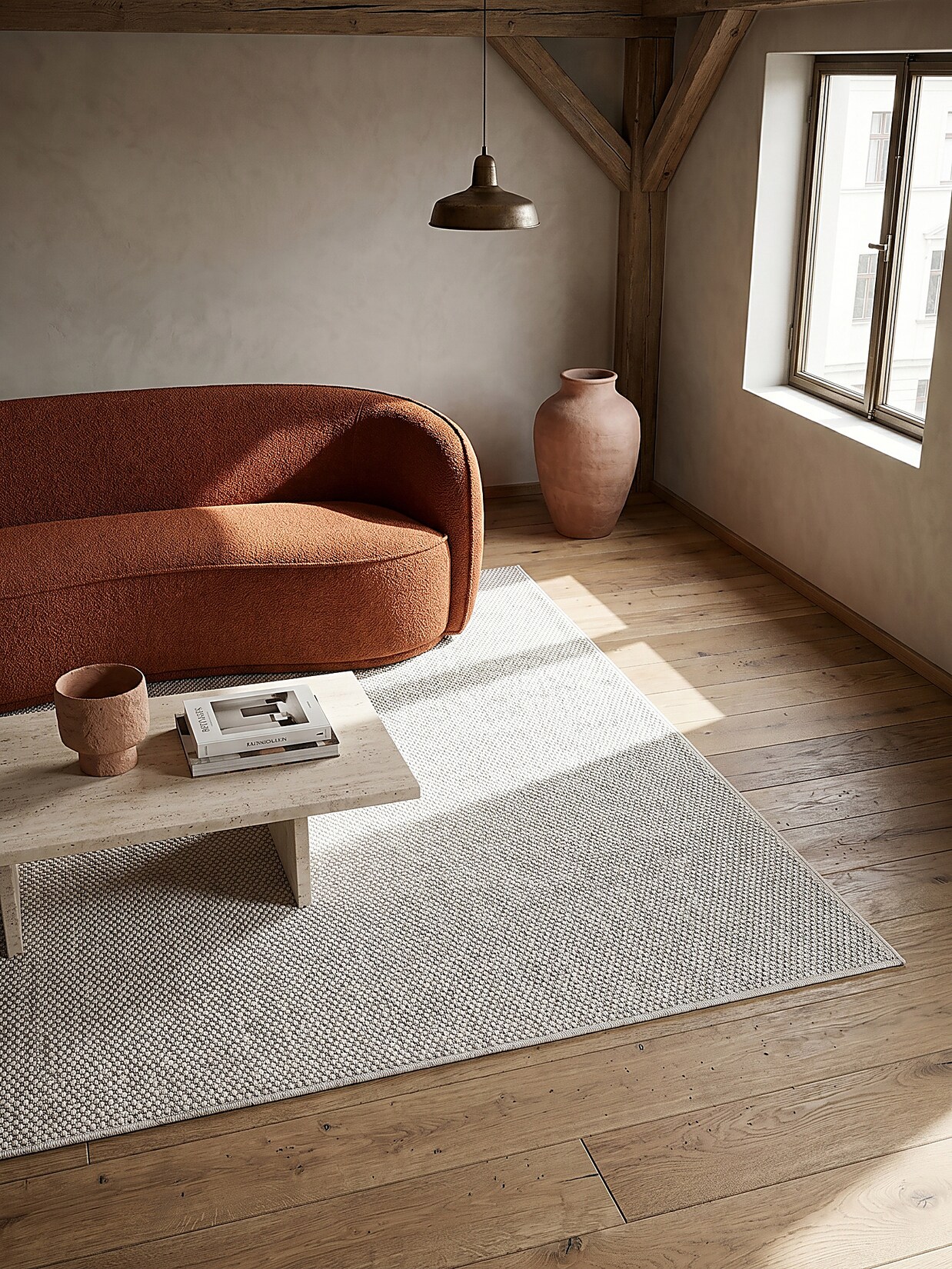 Teppich Polypropylen Creme 200x280 cm - STURA Kadima Design
