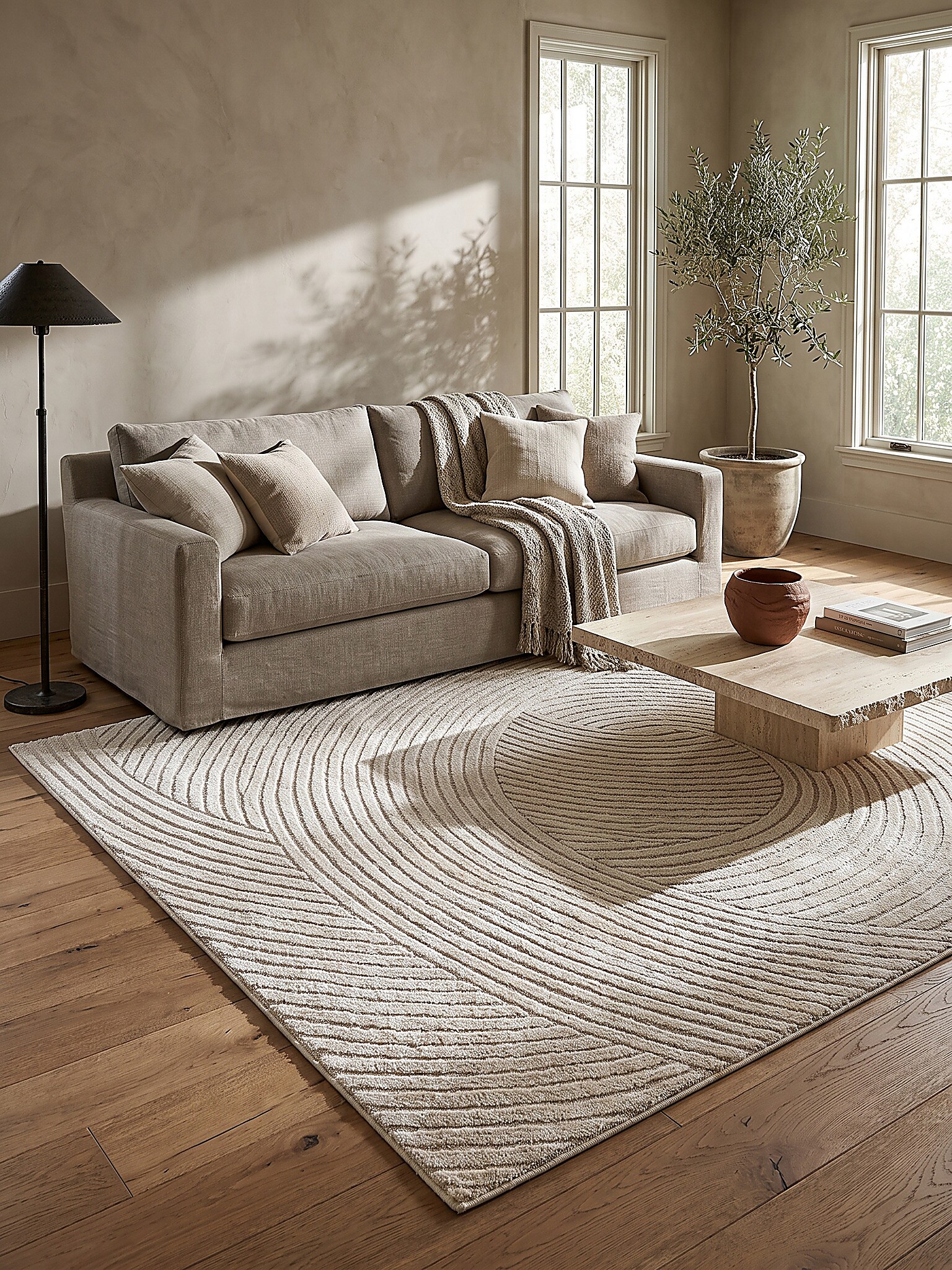 Teppich Pflegeleicht Creme 140x200 cm - CETINA