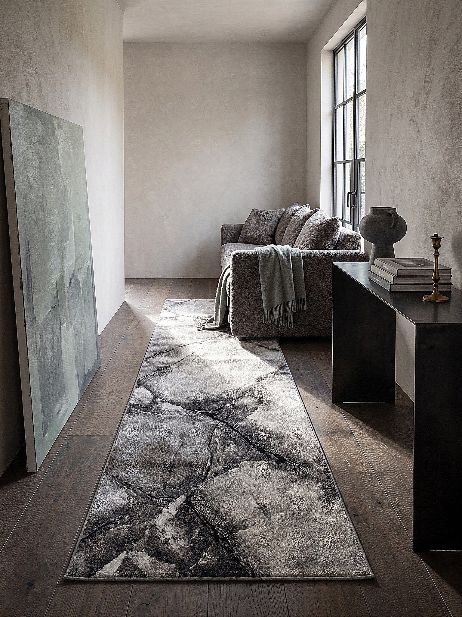 L&auml;ufer Pflegeleicht Grau 80x150 cm - OGLIO | Kadima Design 