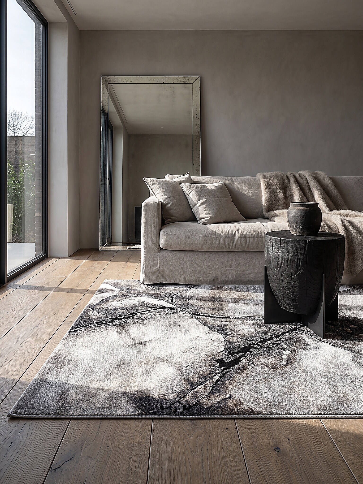 Teppich Pflegeleicht Grau 160x230 cm - OGLIO | Kadima Design 