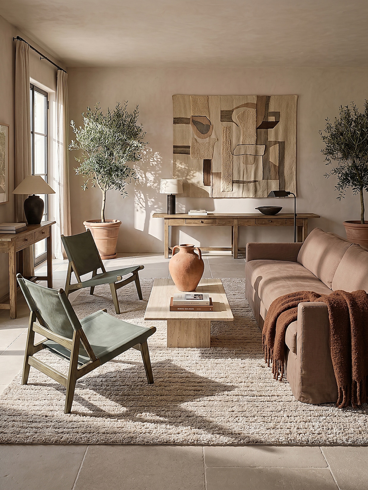 Shaggy-Teppich Pflegeleicht Beige 140x200 cm - ATRIO Kadima Design