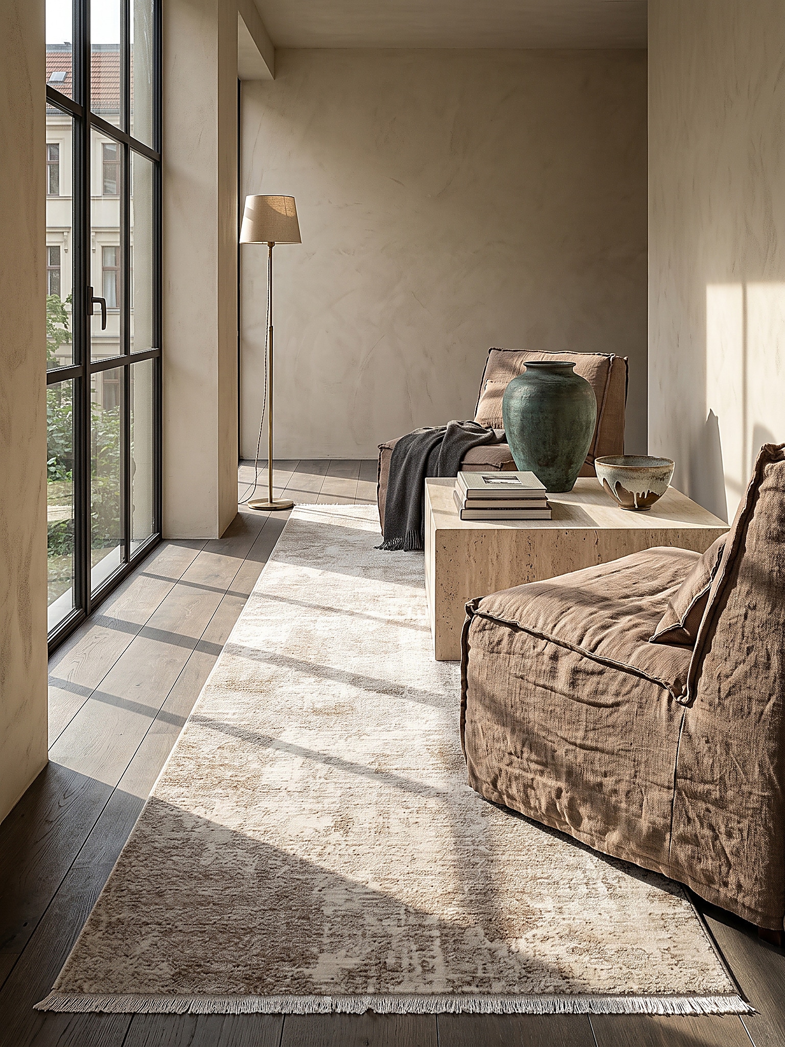 L&auml;ufer Pflegeleicht Beige 80x300 cm - SCRIVIA | Kadima Design 