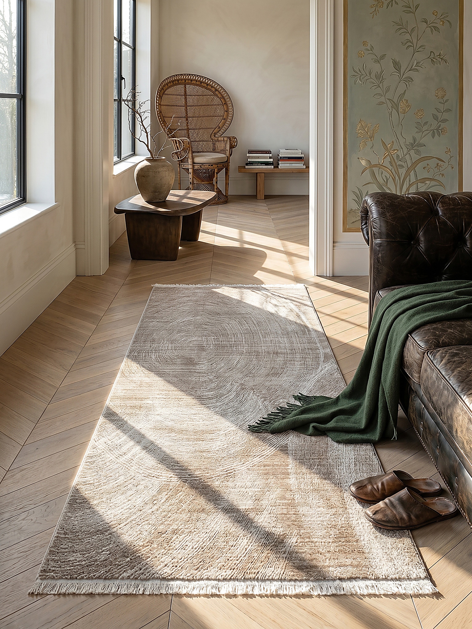 L&auml;ufer Pflegeleicht Beige 80x300 cm - SCRIVIA | Kadima Design 
