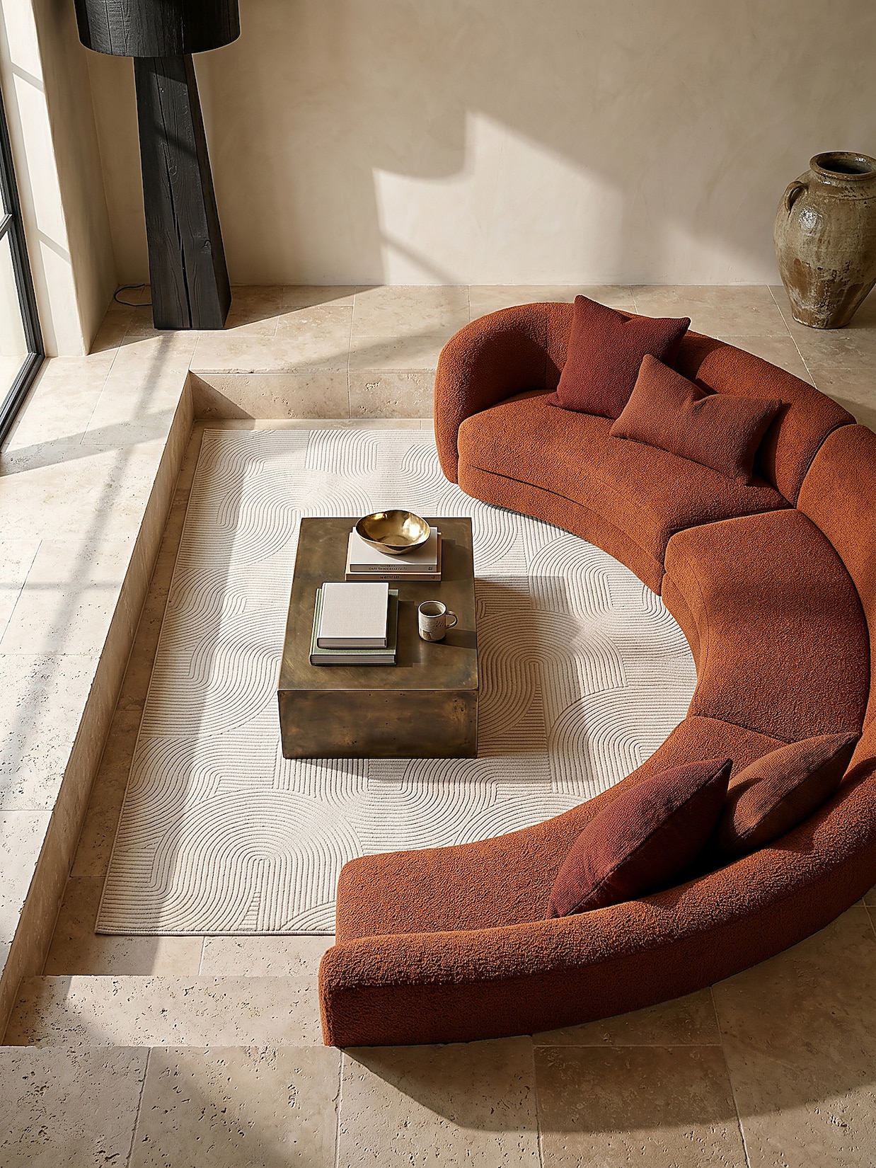 Teppich Antirutsch Creme 200x200 cm - DALAR Kadima Design