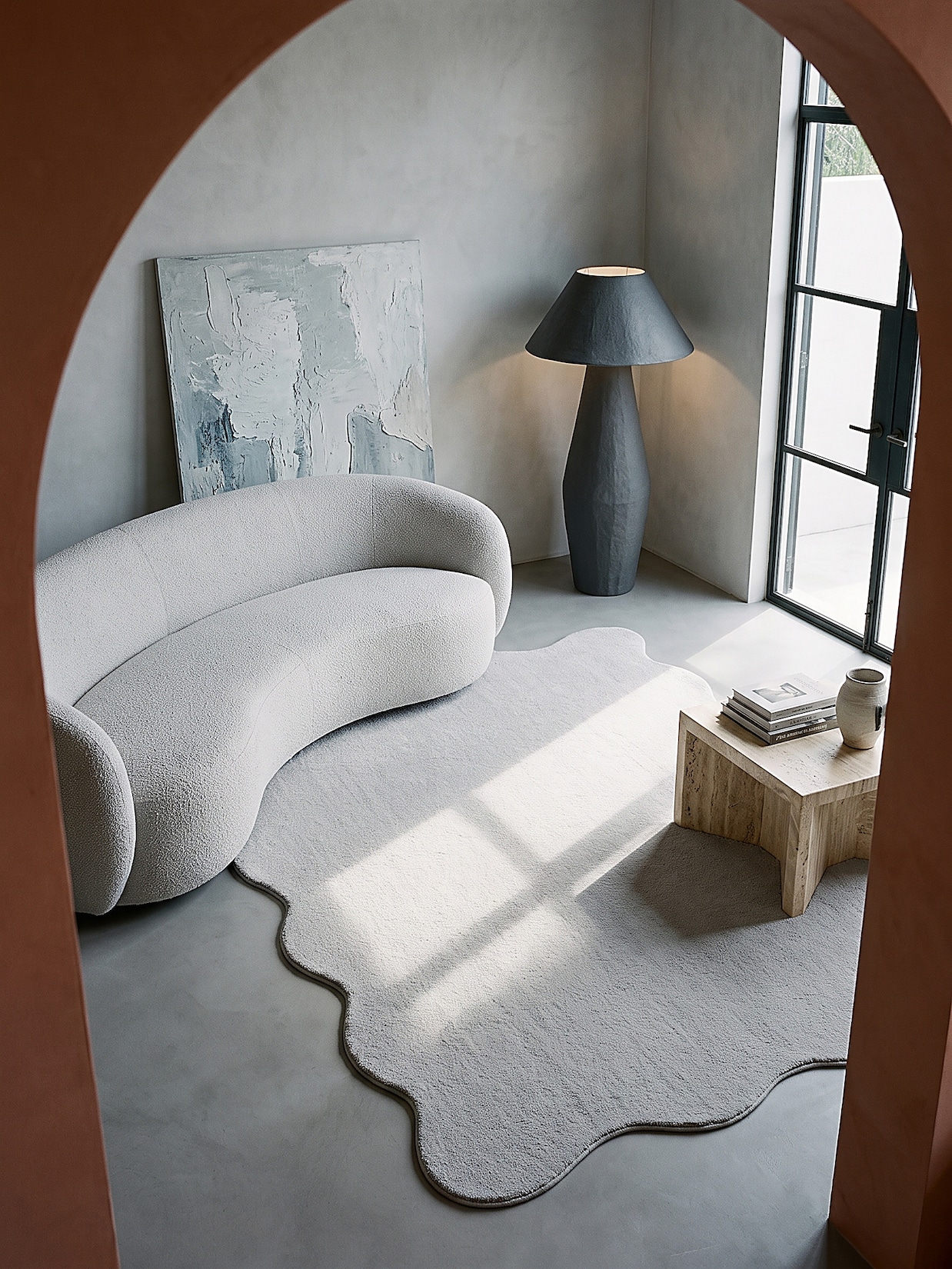 Teppich Antirutsch Grau 160x220 cm - TIRSO Kadima Design