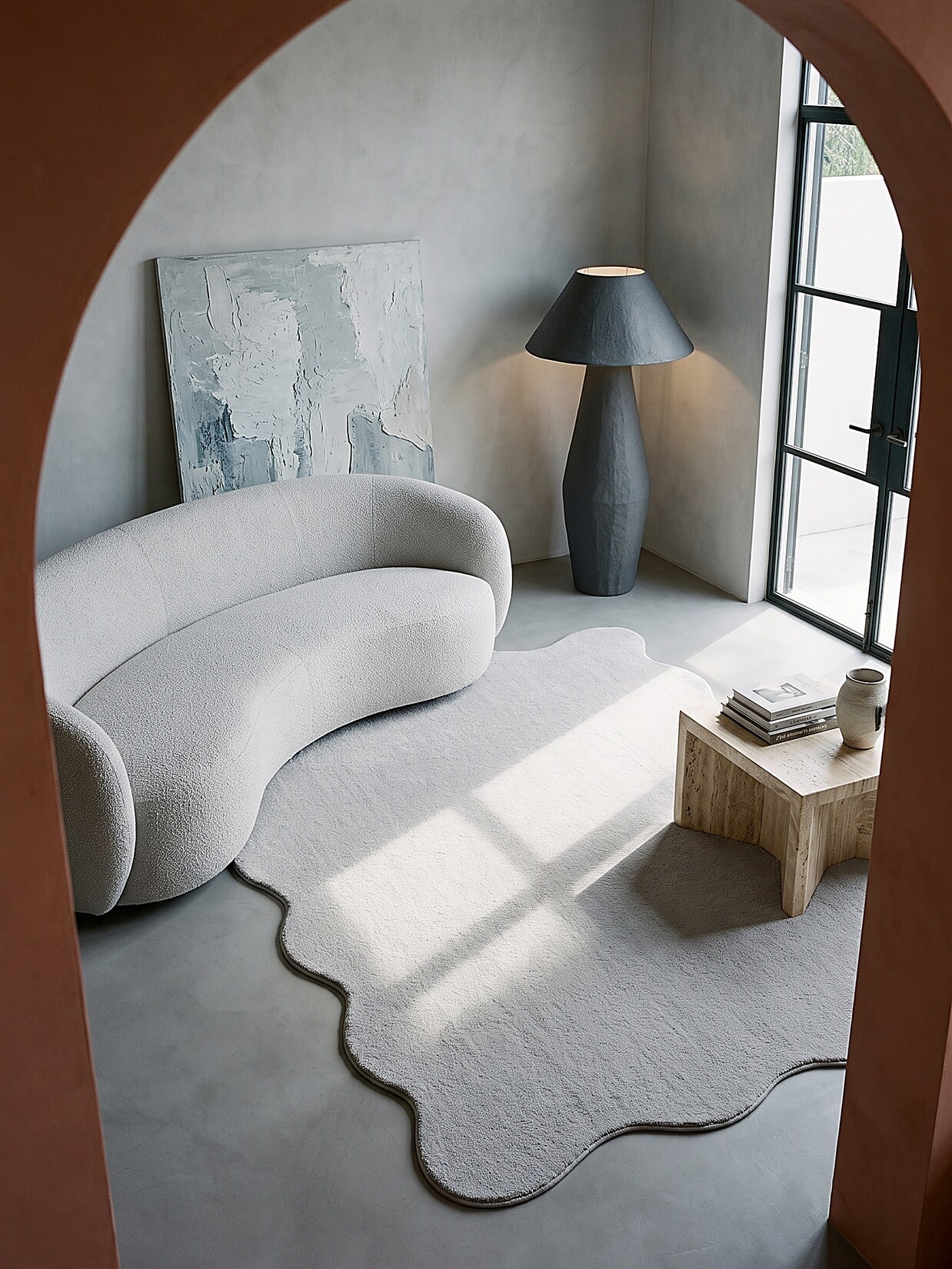 Teppich Antirutsch Grau 140x200 cm - TIRSO Kadima Design